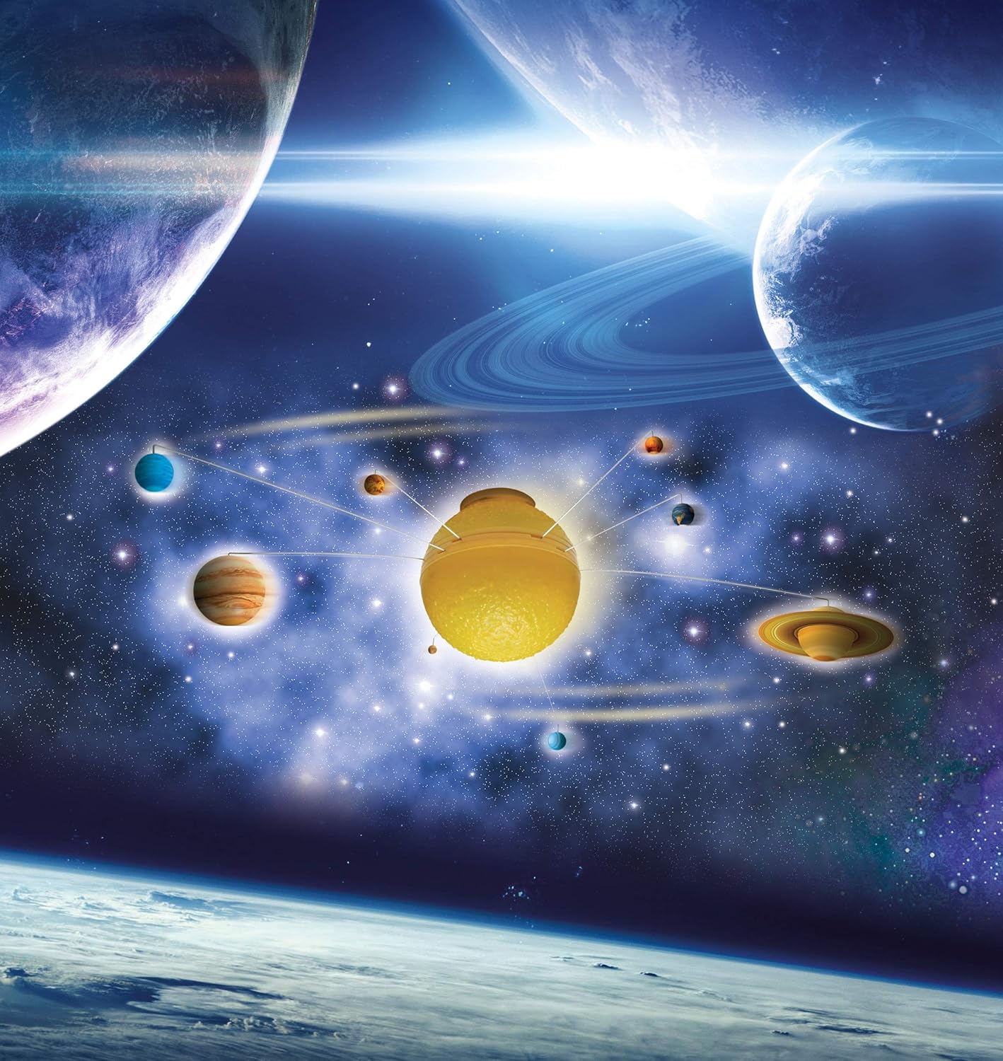 Brainstorm Toys My Very Own Solar System Nightlight - Remote-Controlled 85cm STEM Mobile 6