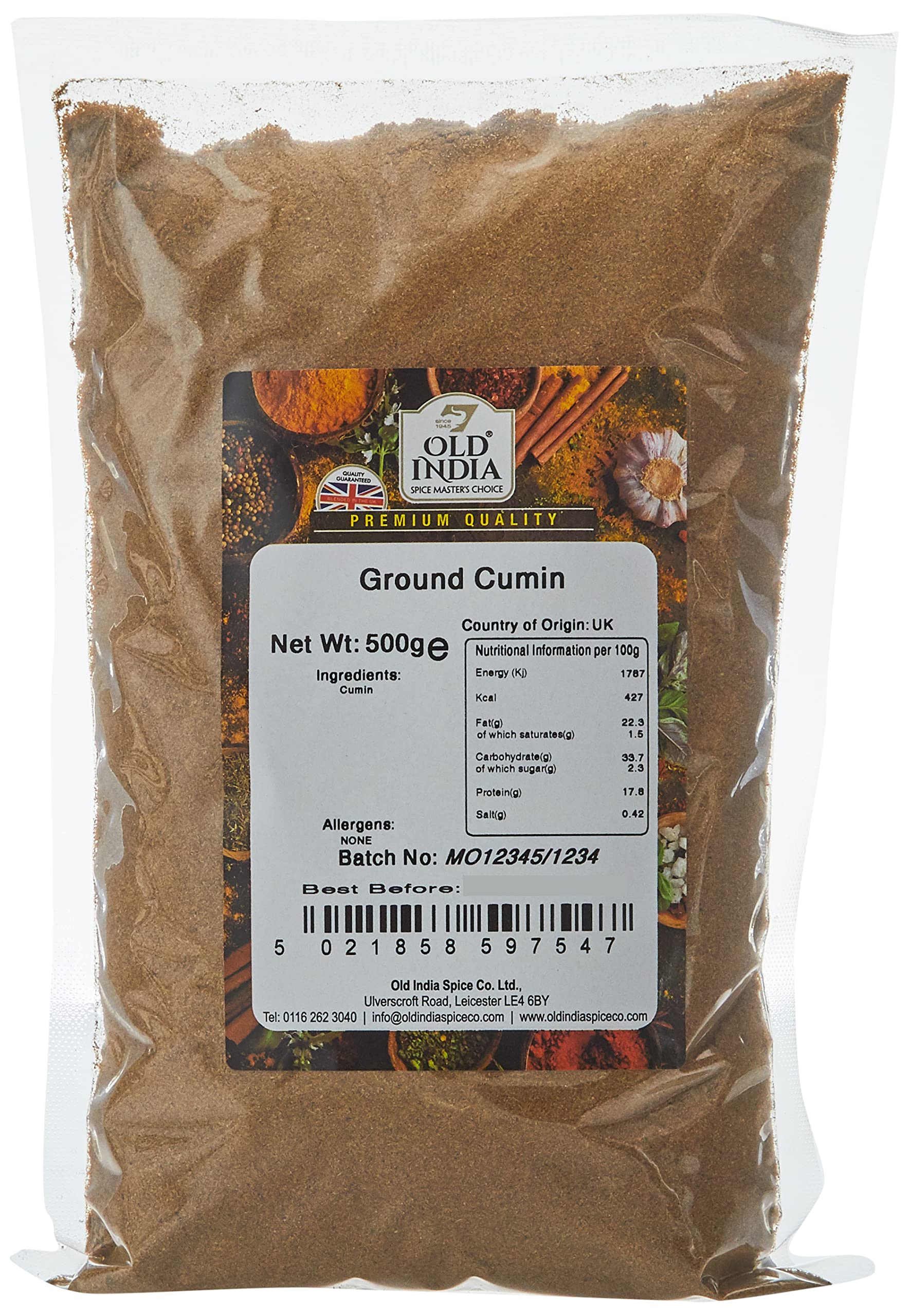 Old India Ground Cumin Powder - 100% Natural | 500g Pack
