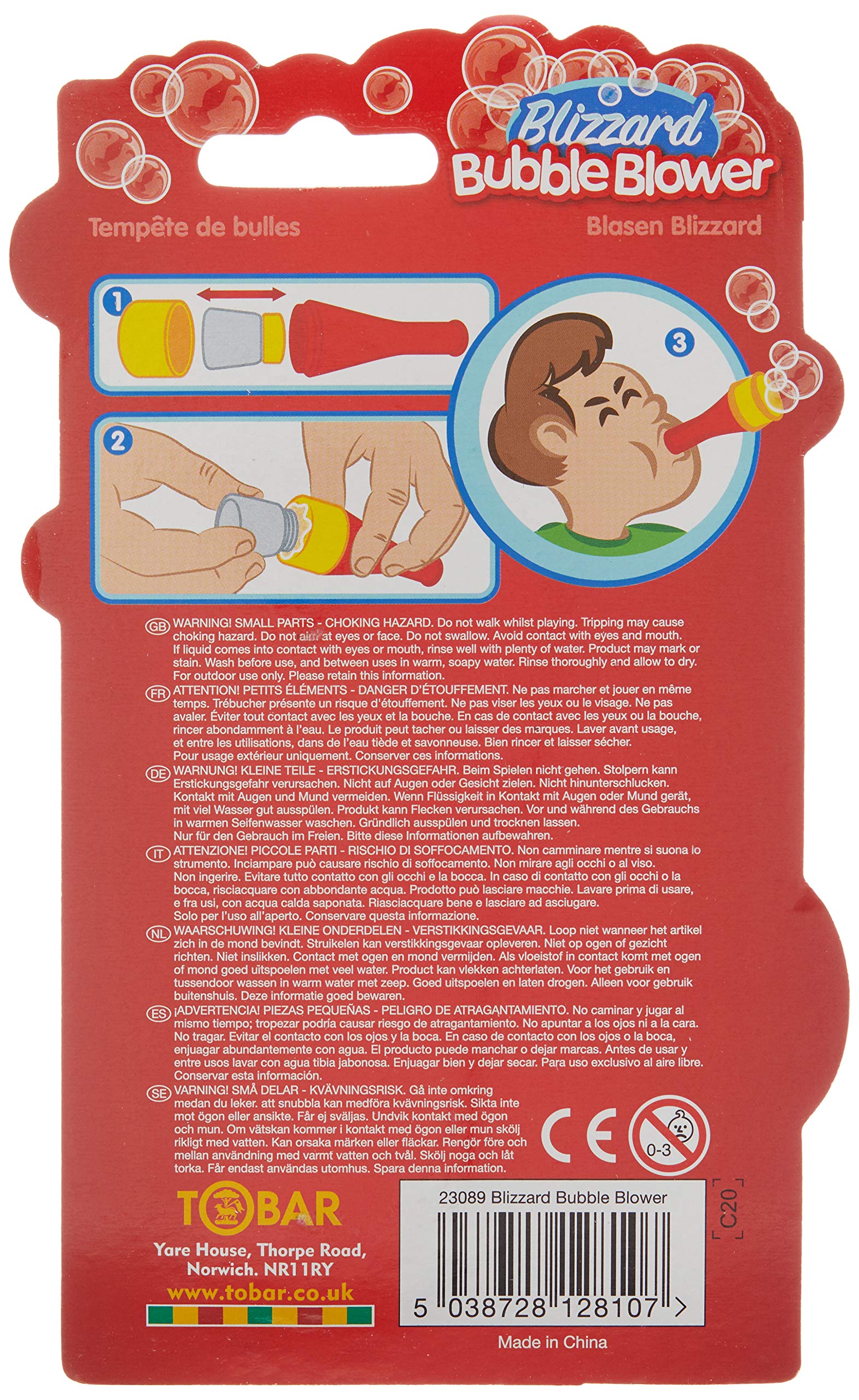 Tobar 23089 Blizzard Bubble Blower - Instant Large Quantity Bubble Production | 10cm | Mixed Color 3