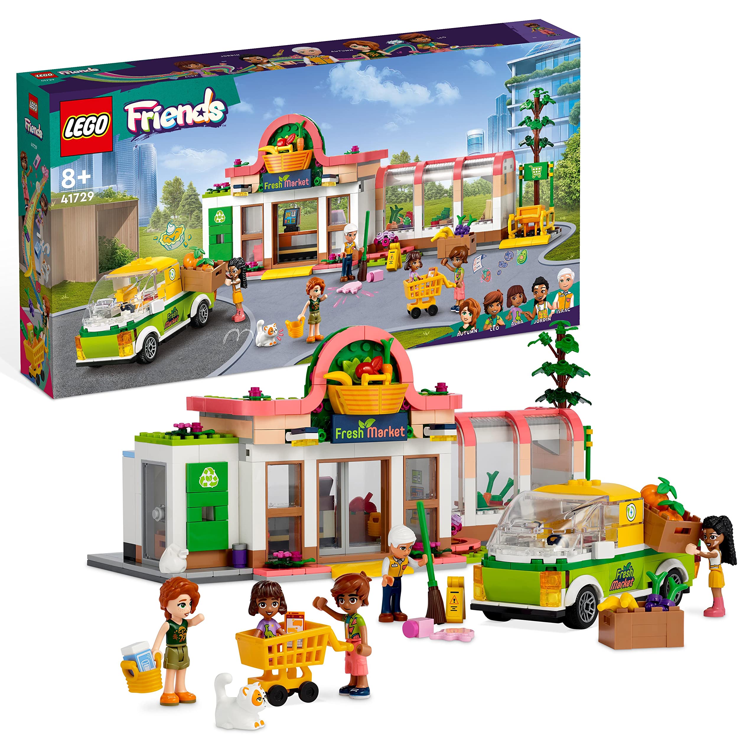 LEGO 41729 Friends Organic Grocery Store Playset - Supermarket Toy with Delivery Van & Mini-Dolls 9