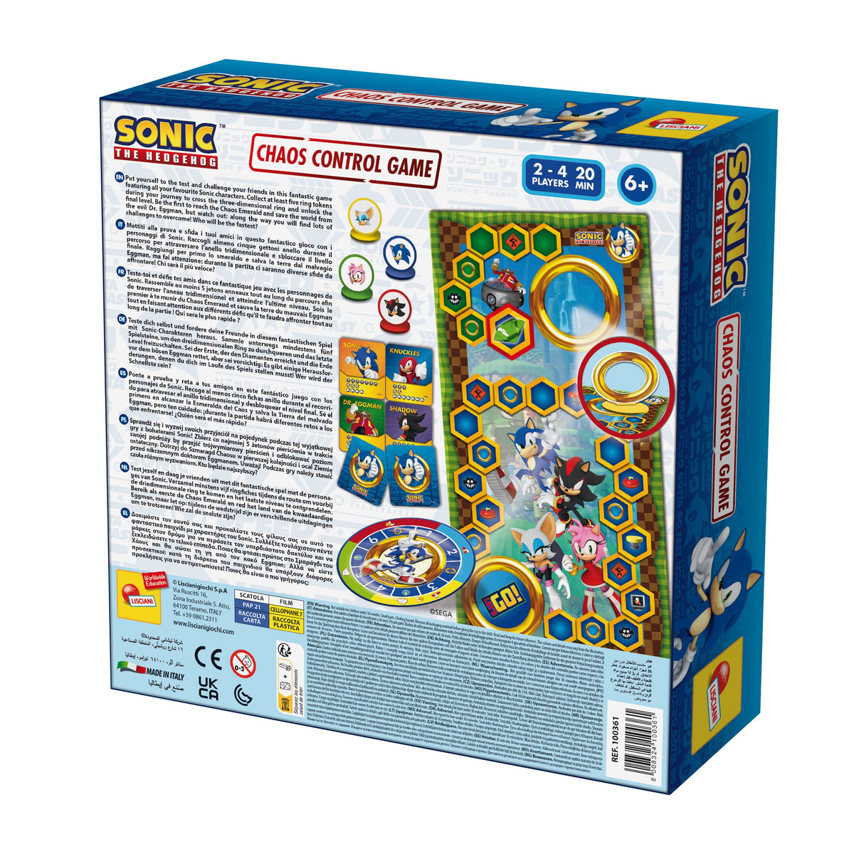 Lisciani Sonic Chaos Control Board Game - 2 to 4 Players