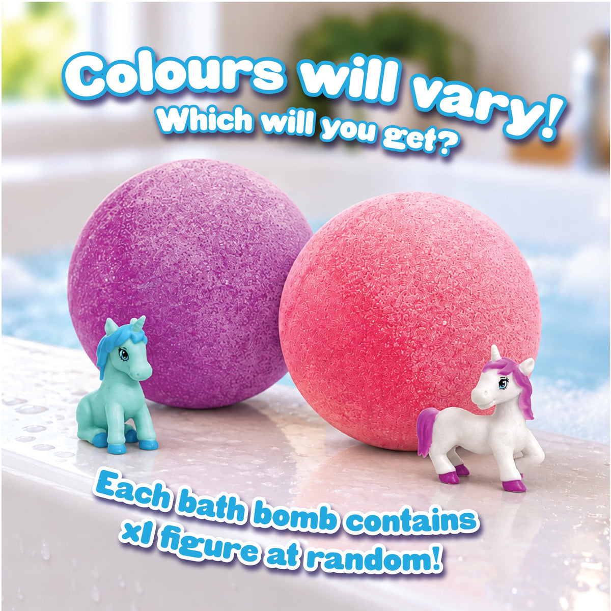 ZIMPLI Baff Bombz Unicorn Surprise Bath Bombs - 6 x 100g, 6 Unicorn Toys