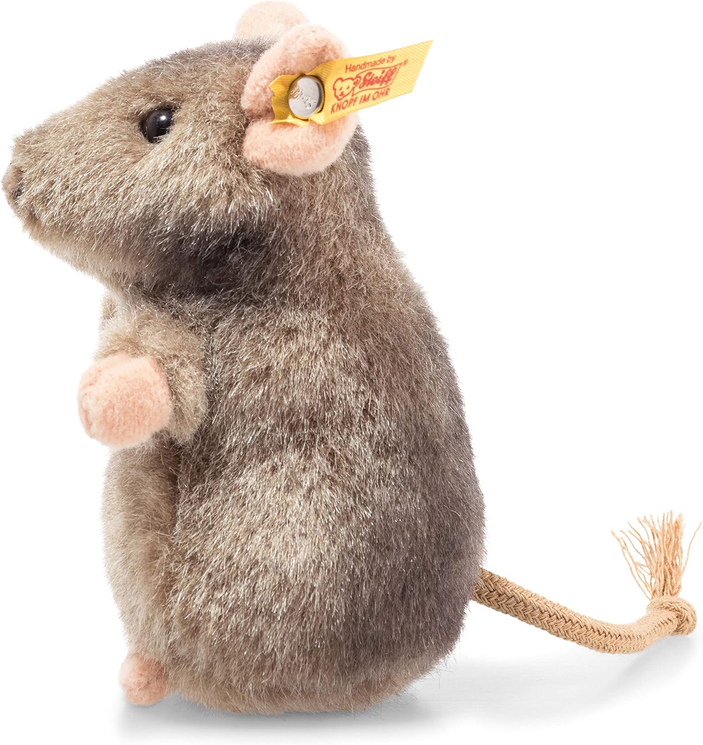 Steiff Piff Mouse Plush Toy - Soft Grey Stuffed Animal, 10cm 4