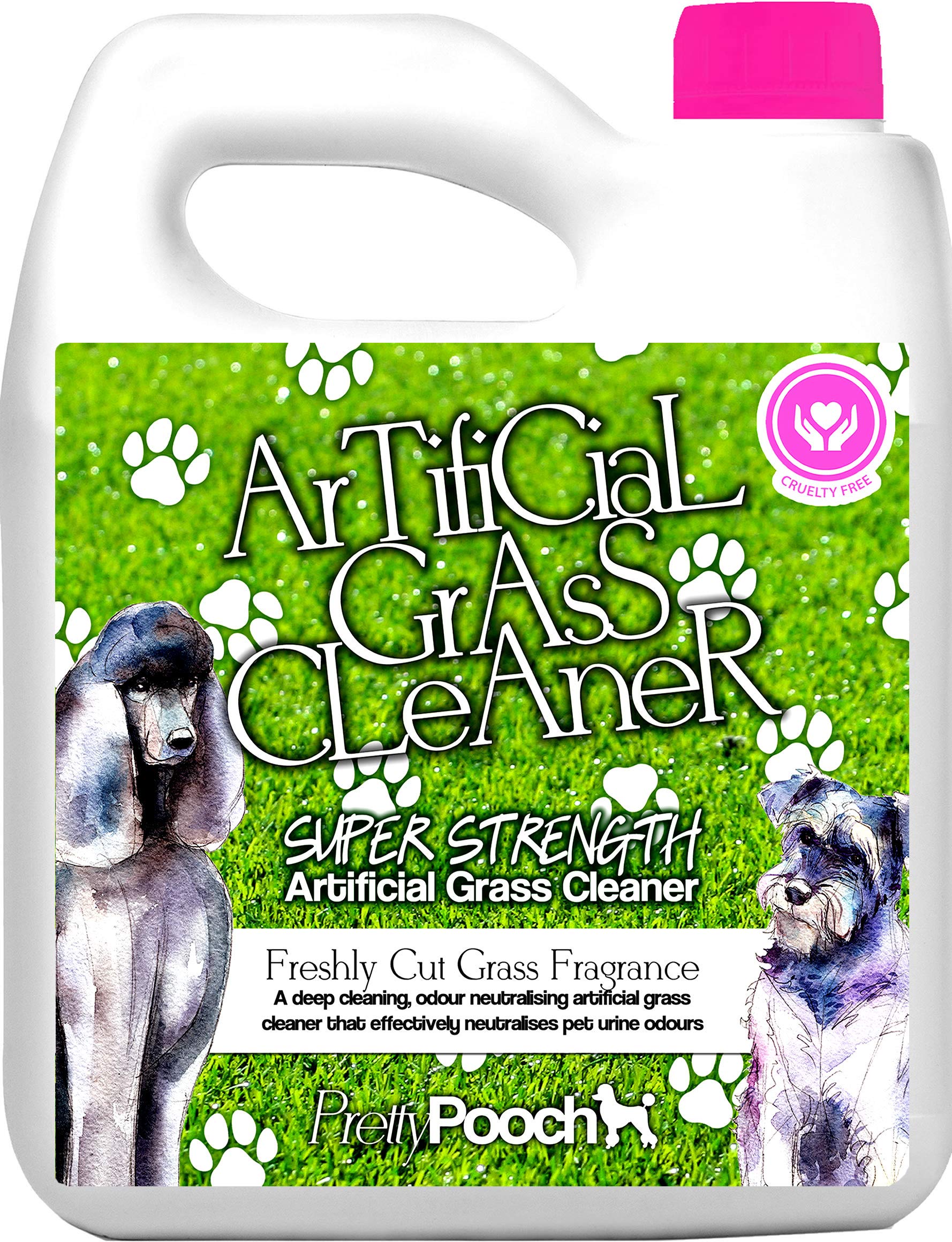 Pretty Pooch Artificial Grass Cleaner - Super Concentrate Formula | 1L | Fresh Cut Grass Scent