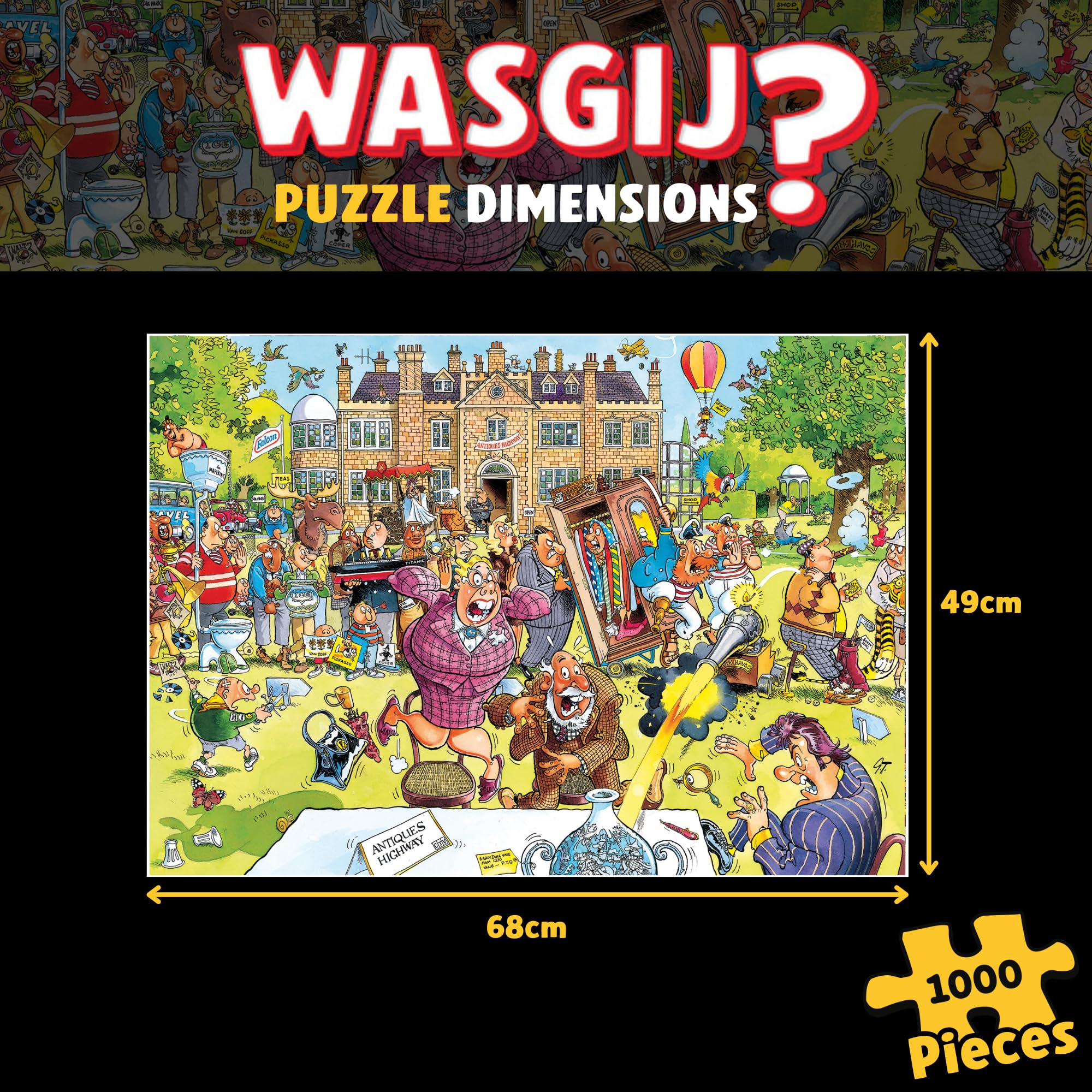 Wasgij Retro Original 10 Antique Hunt! Jigsaw Puzzle - 1000 Pieces | Adult Gift 3