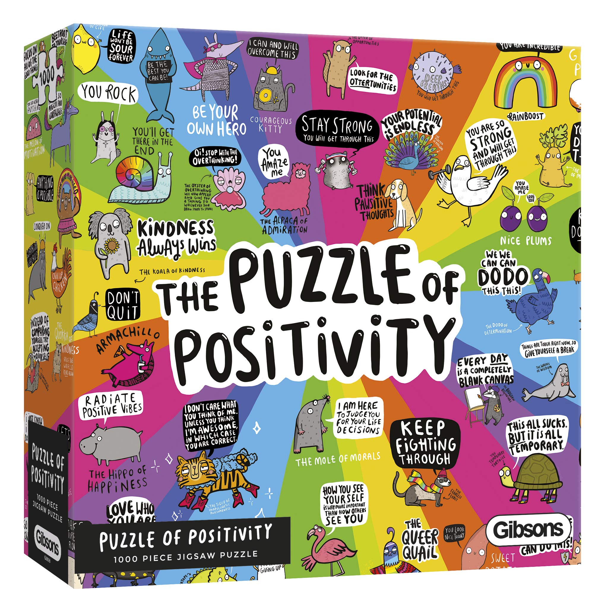 Gibsons Puzzle of Positivity - 1000 Piece Jigsaw Puzzle for Adults & Teens | Recycled Board 1