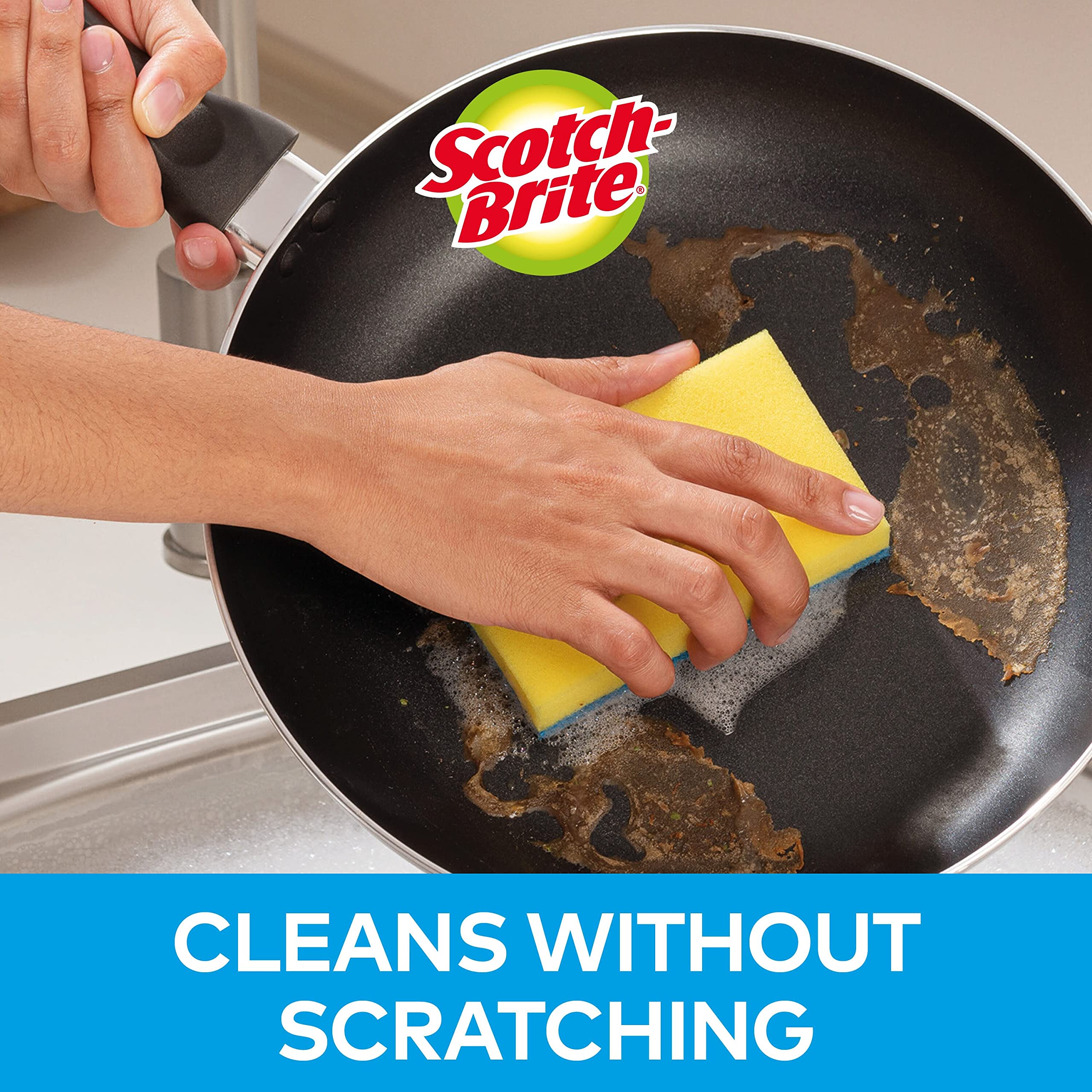 Scotch-Brite Delicate Non-Scratch Scrub Sponge - Protects Cookware & Fingernails | 12 Pack 3