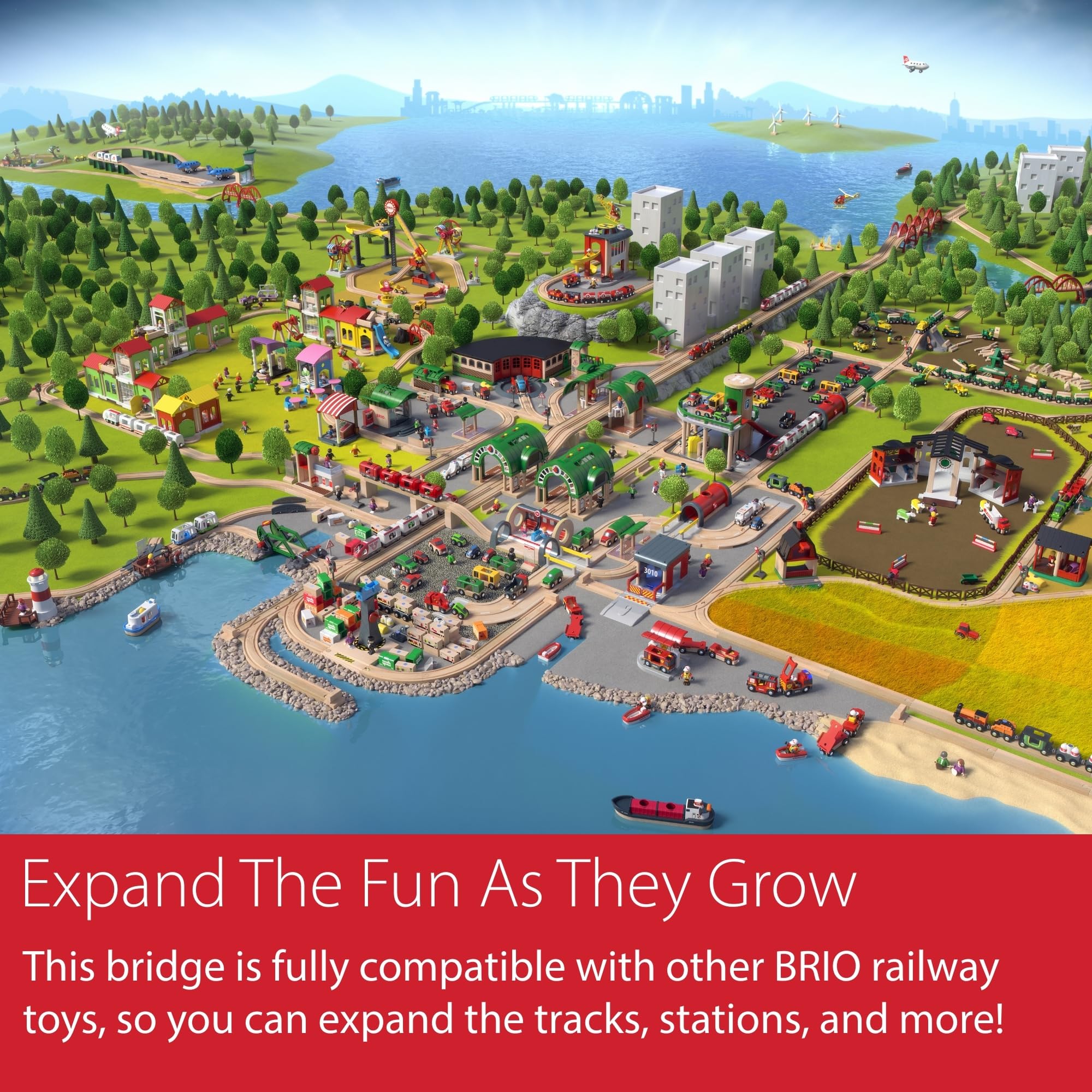 BRIO Collapsing Train Bridge for Kids - Compatible with BRIO Railway Sets 8