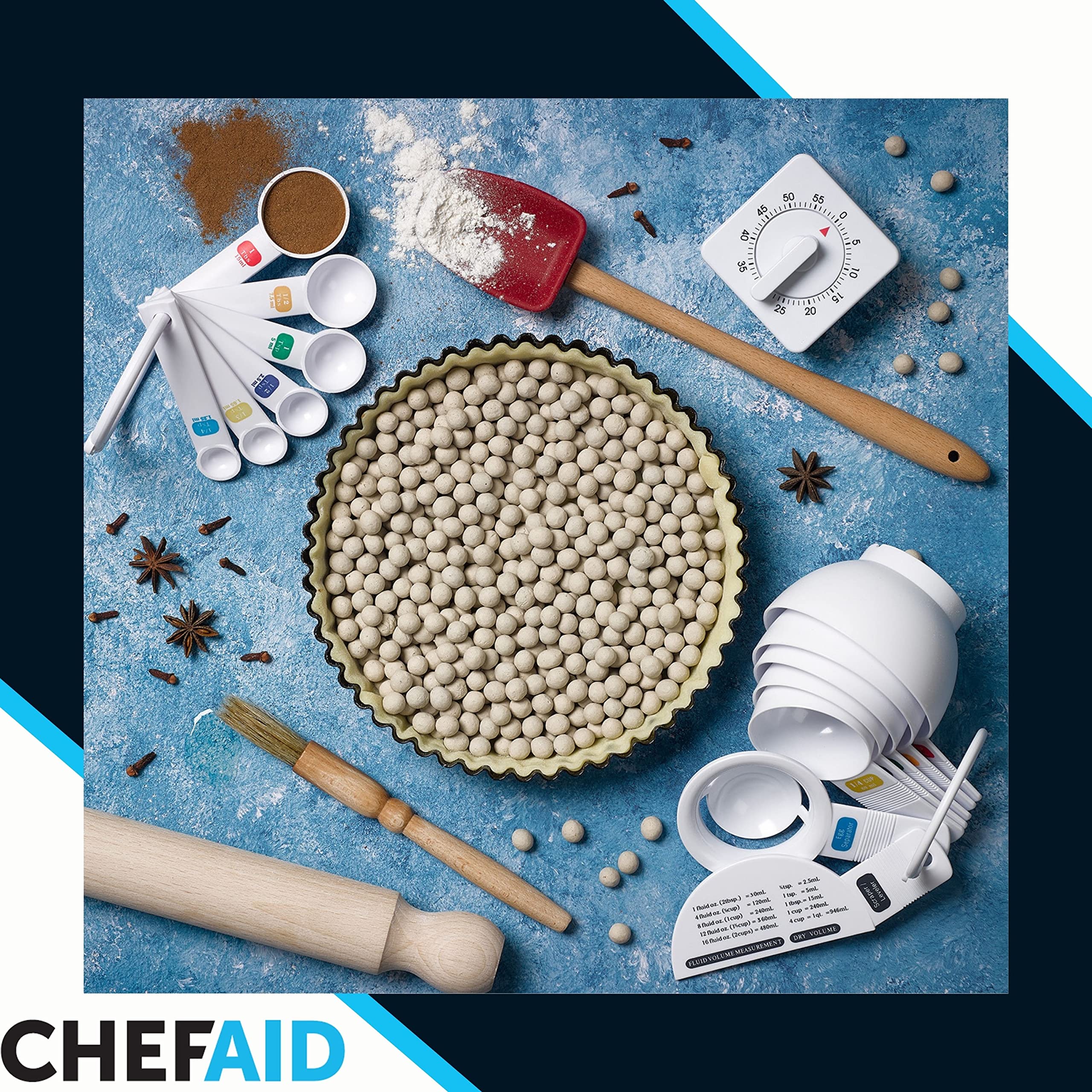 Chef Aid Ceramic Baking Beans - Prevents Pastry Shrinkage | 500g Pack | Food Safe 3