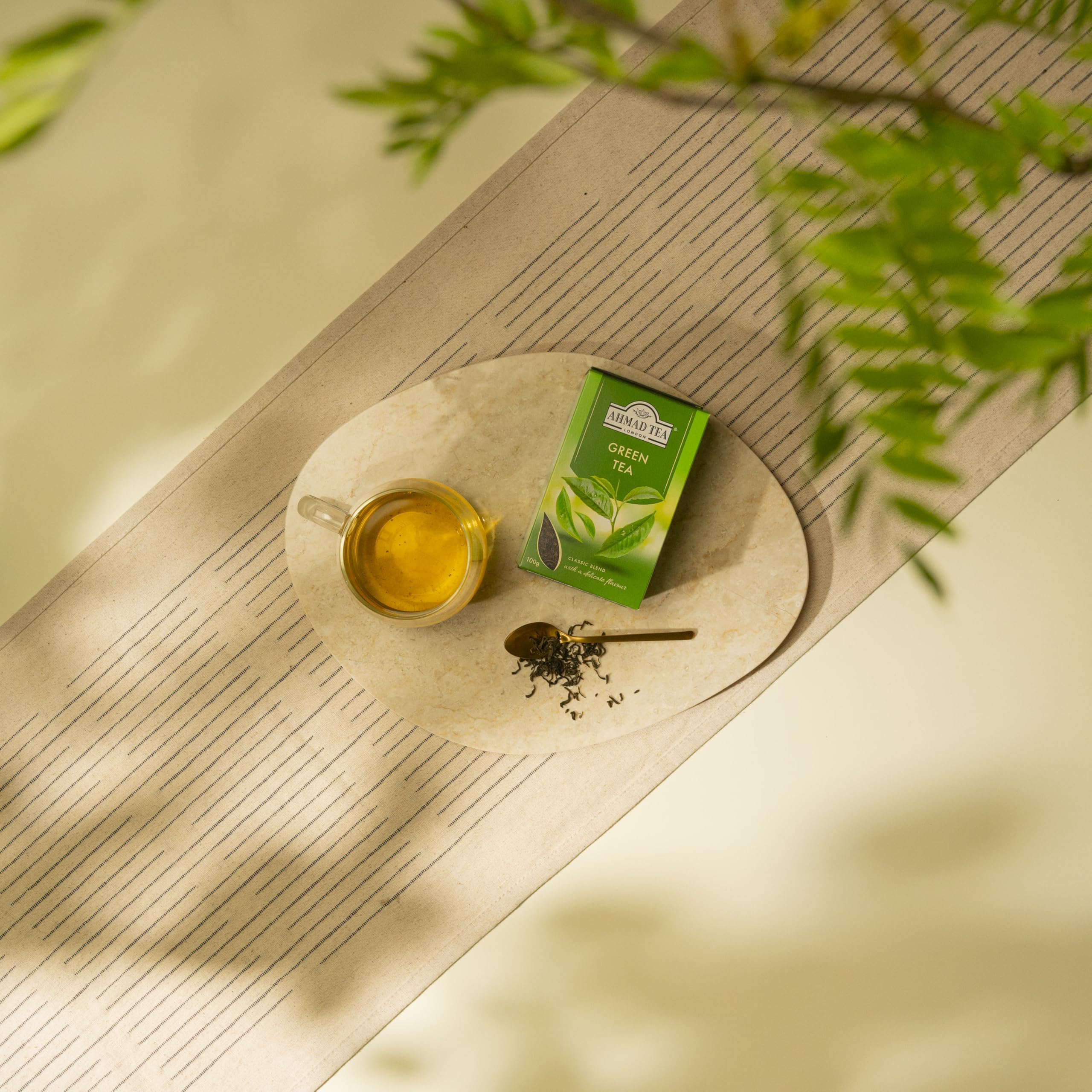 Ahmad Tea Green Tea Loose Leaf - 500g | Grassy Aroma | Chun Mee Blend 3