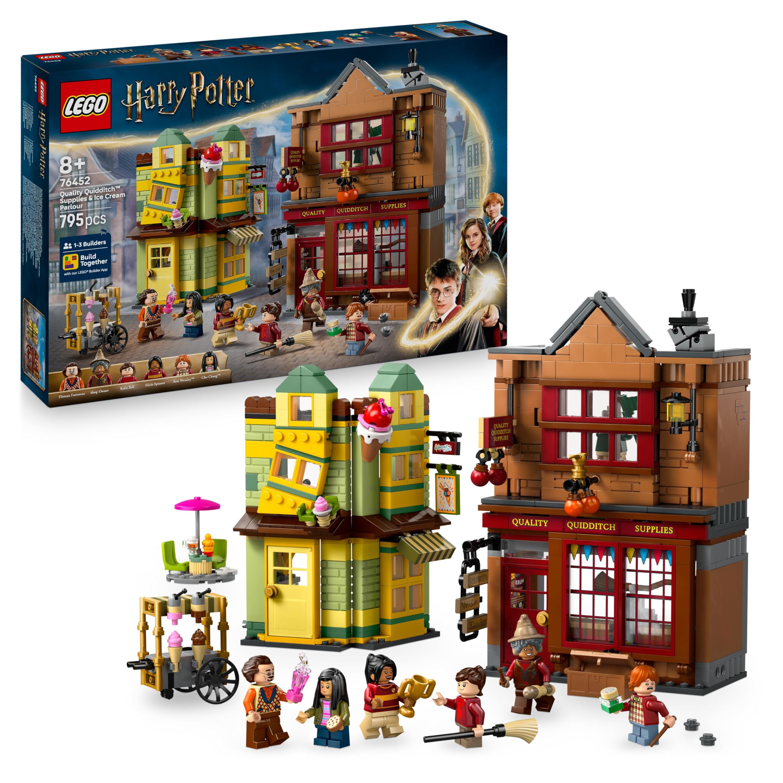 LEGO Harry Potter Diagon Alley Playset - Quality Quidditch Supplies & Ice Cream Parlour, 795 Pieces 1