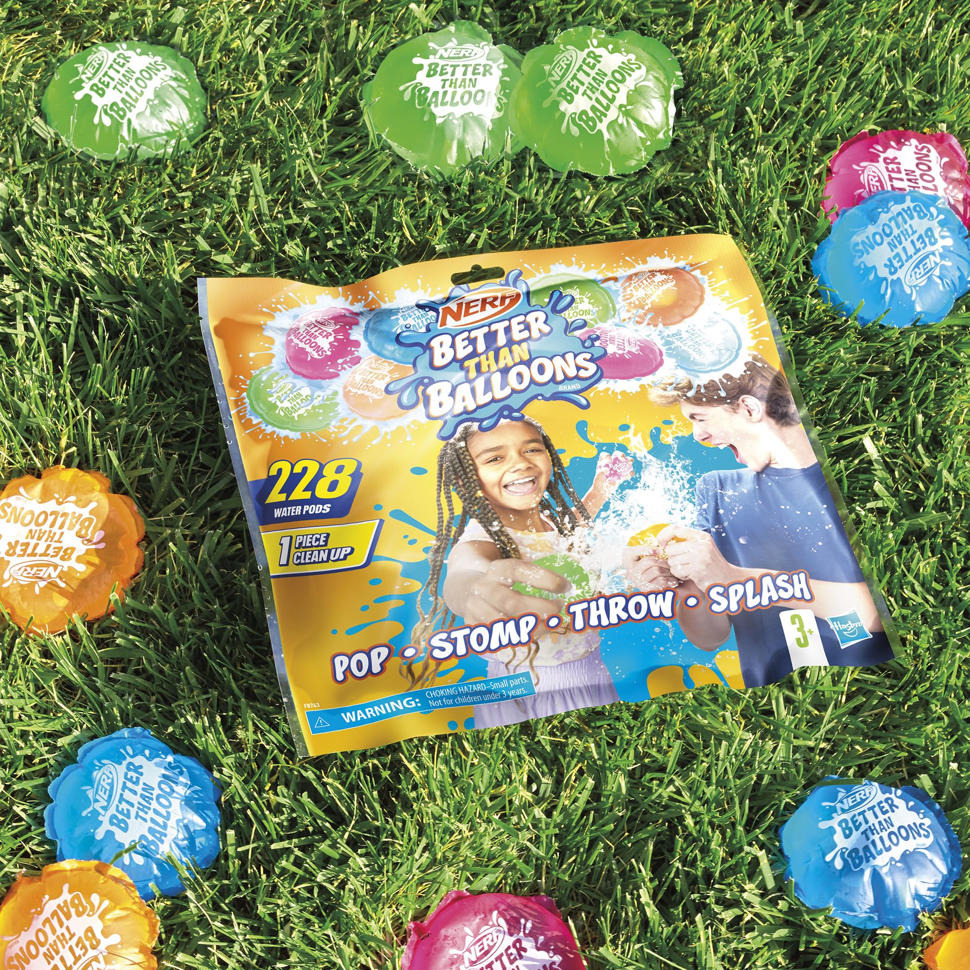 Nerf Better Than Balloons Water Pods - 228 Pods, Easy 1 Piece Clean Up | Ages 3+ 7