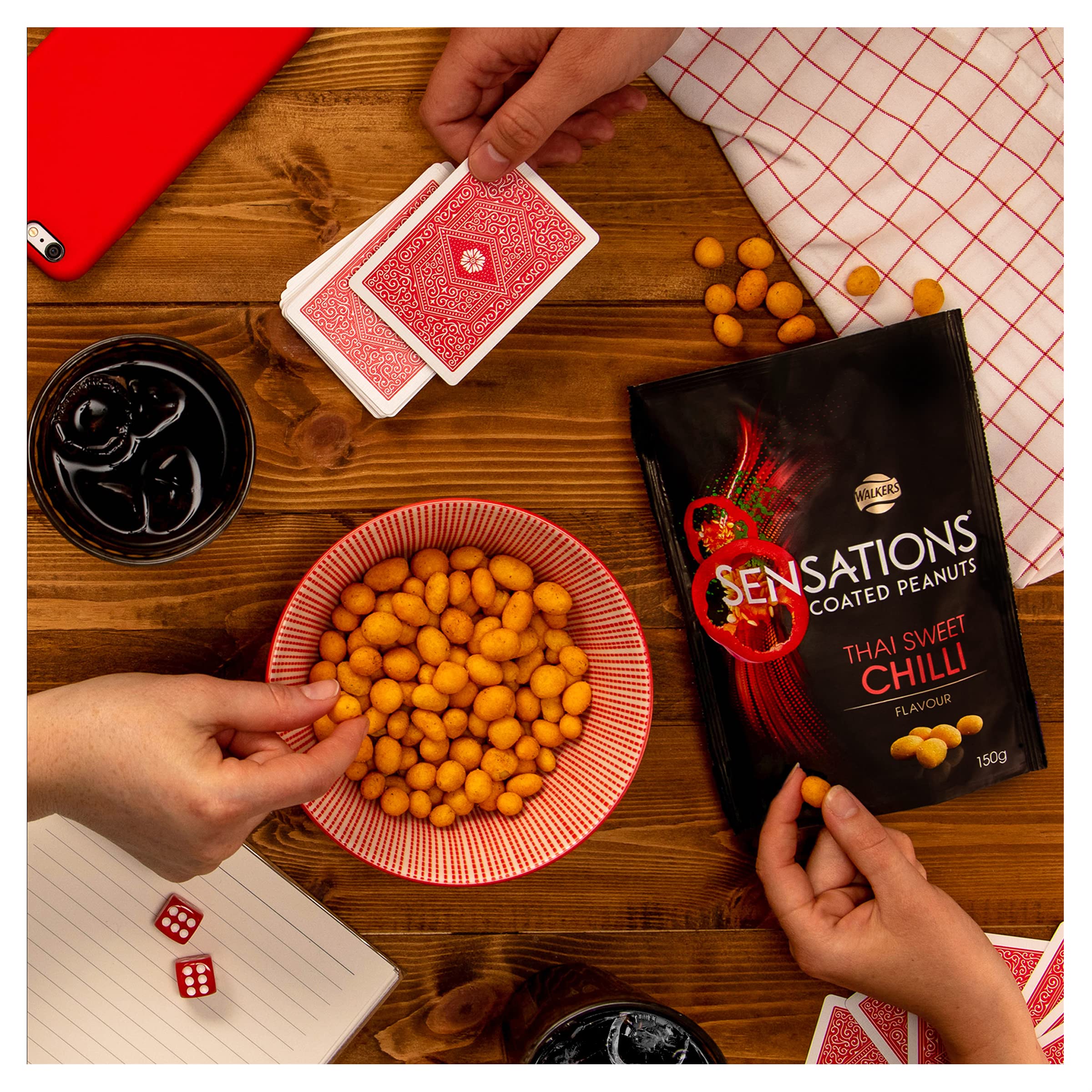 Walkers Sensations Thai Sweet Chilli Coated Sharing Peanuts 150g 5