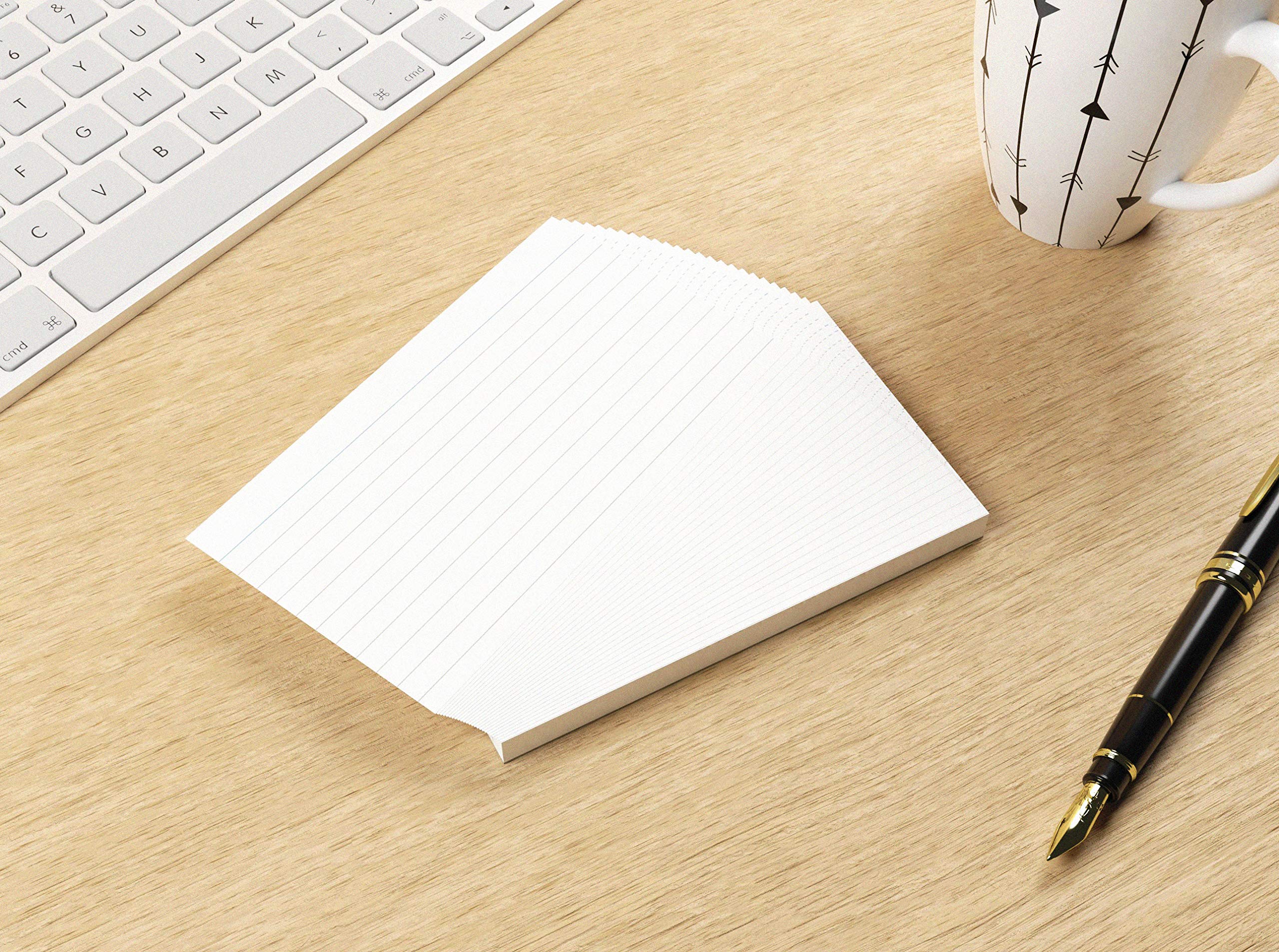 Silvine 5x3 100% Recycled Flash Cards - Lined (100 Cards) White 4