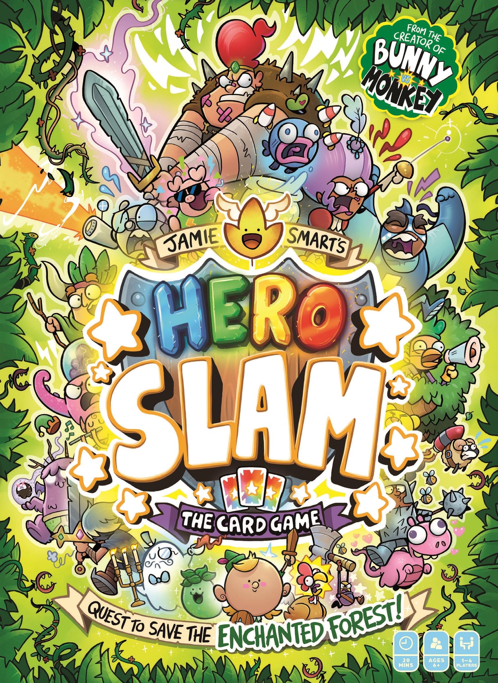 Laurence King Jamie Smart’s Hero Slam: Quest to Save the Enchanted Forest Card Game | Ages 8-10 | 1-4 Players