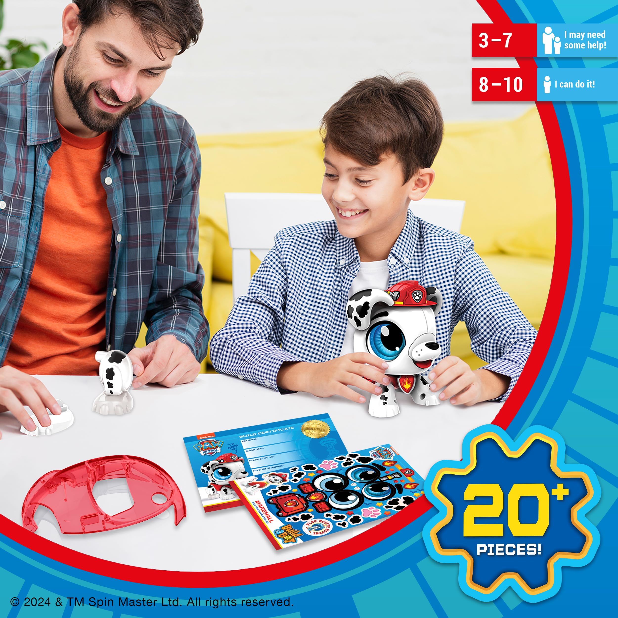Build-a-Bot: Paw Patrol - Marshall | Interactive Robot Building Kit for Kids 3+ 6