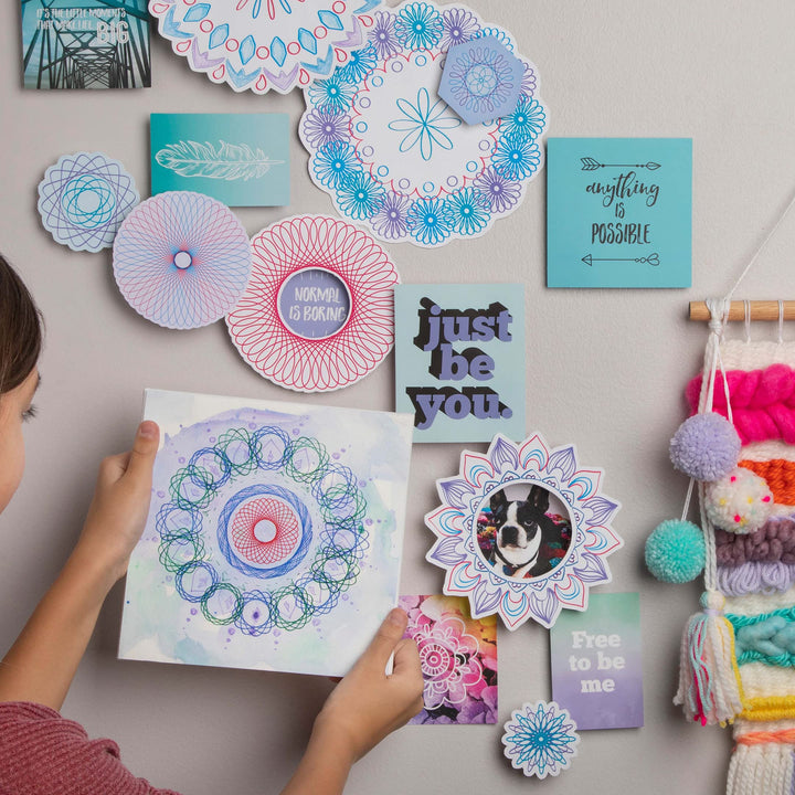 Mandala Spirograph Set - Create Artistic Designs with 15-Piece Kit for Ages 8+