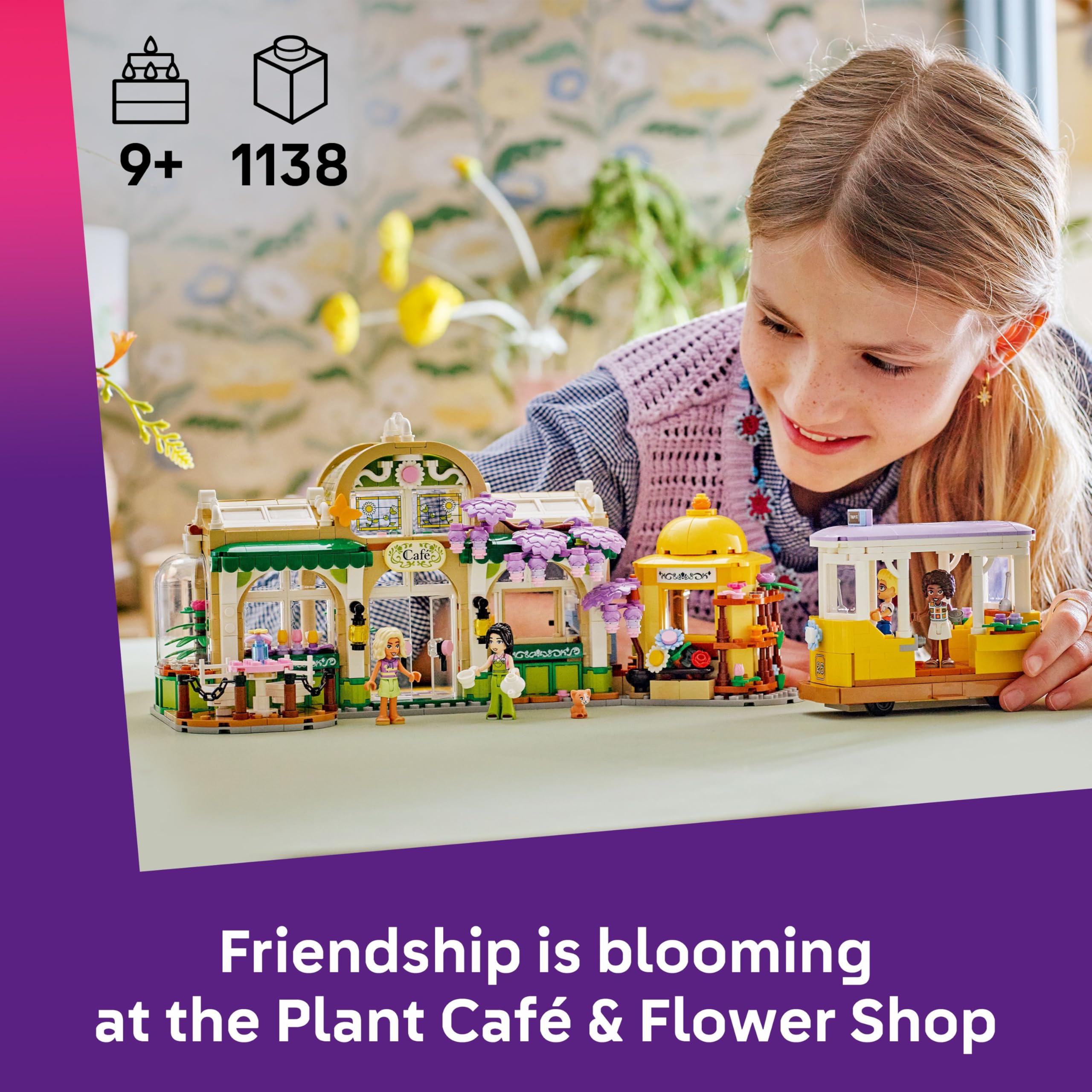 LEGO Friends Plant Café & Flower Shop - Building Set with 4 Mini Dolls and Tram, 1138 Pieces 8