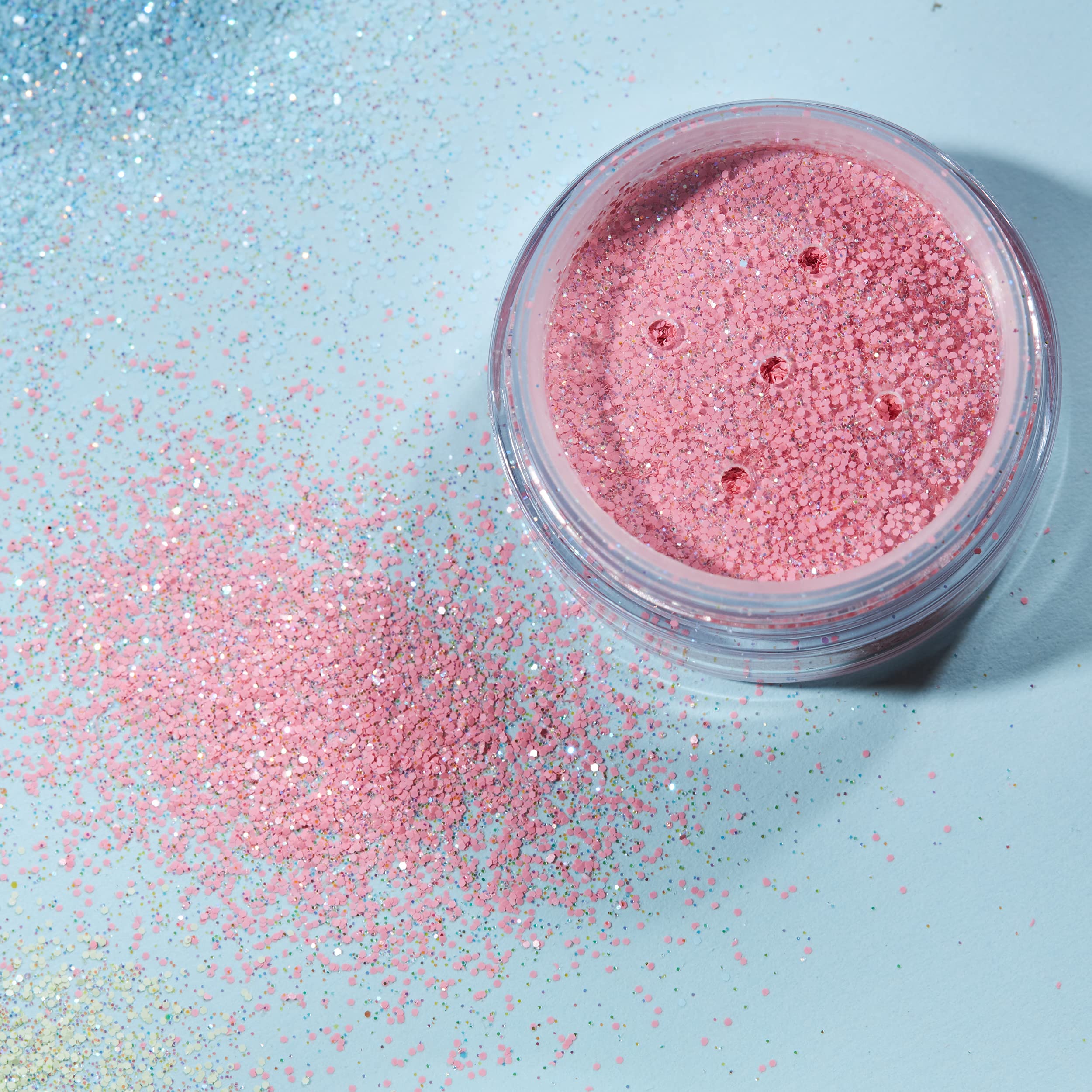 Moon Glitter - Pastel Glitter Shaker in Coral (5g) 6