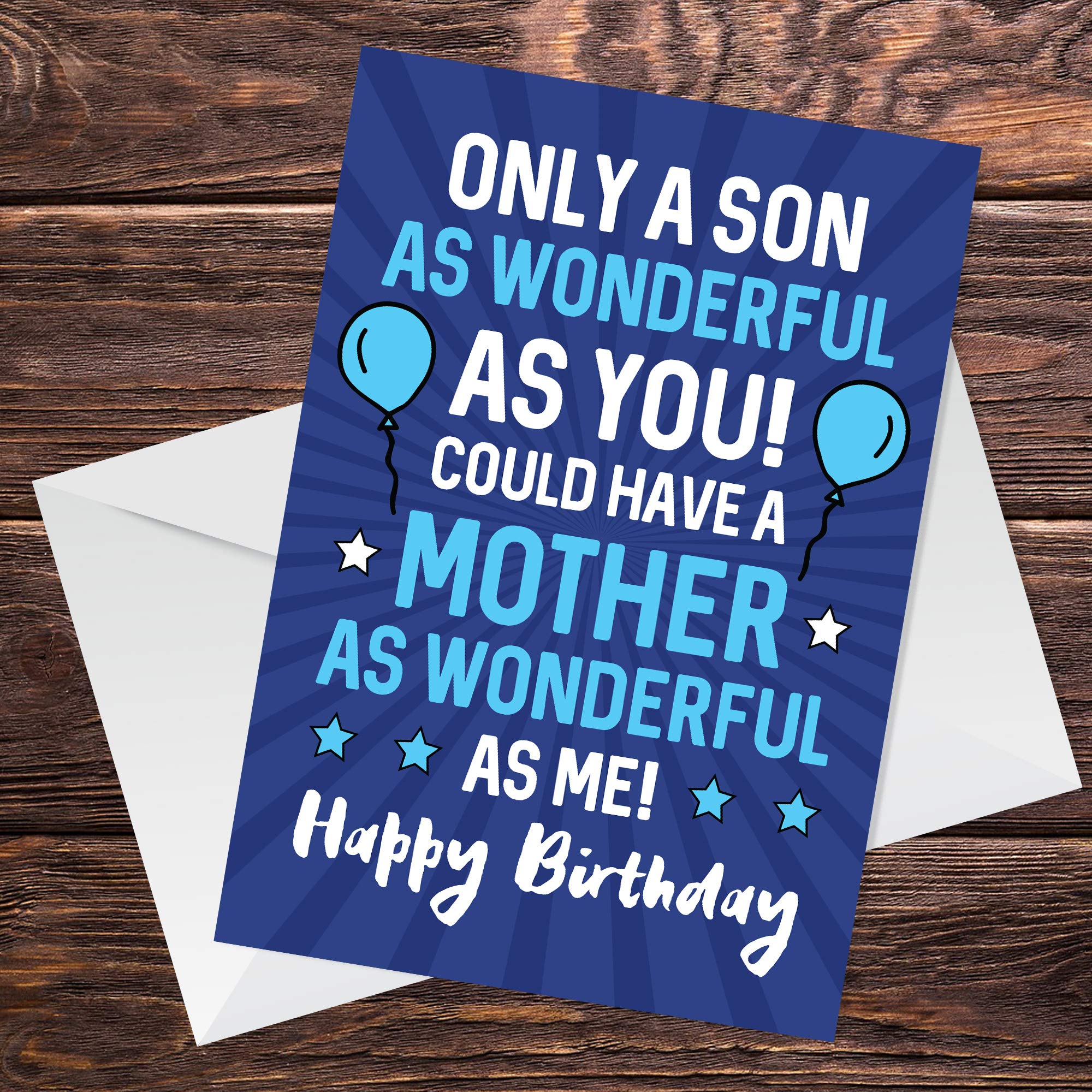 RED OCEAN Funny Humour Birthday Card For Son From Mum | A6 Size | 300gsm Card 4