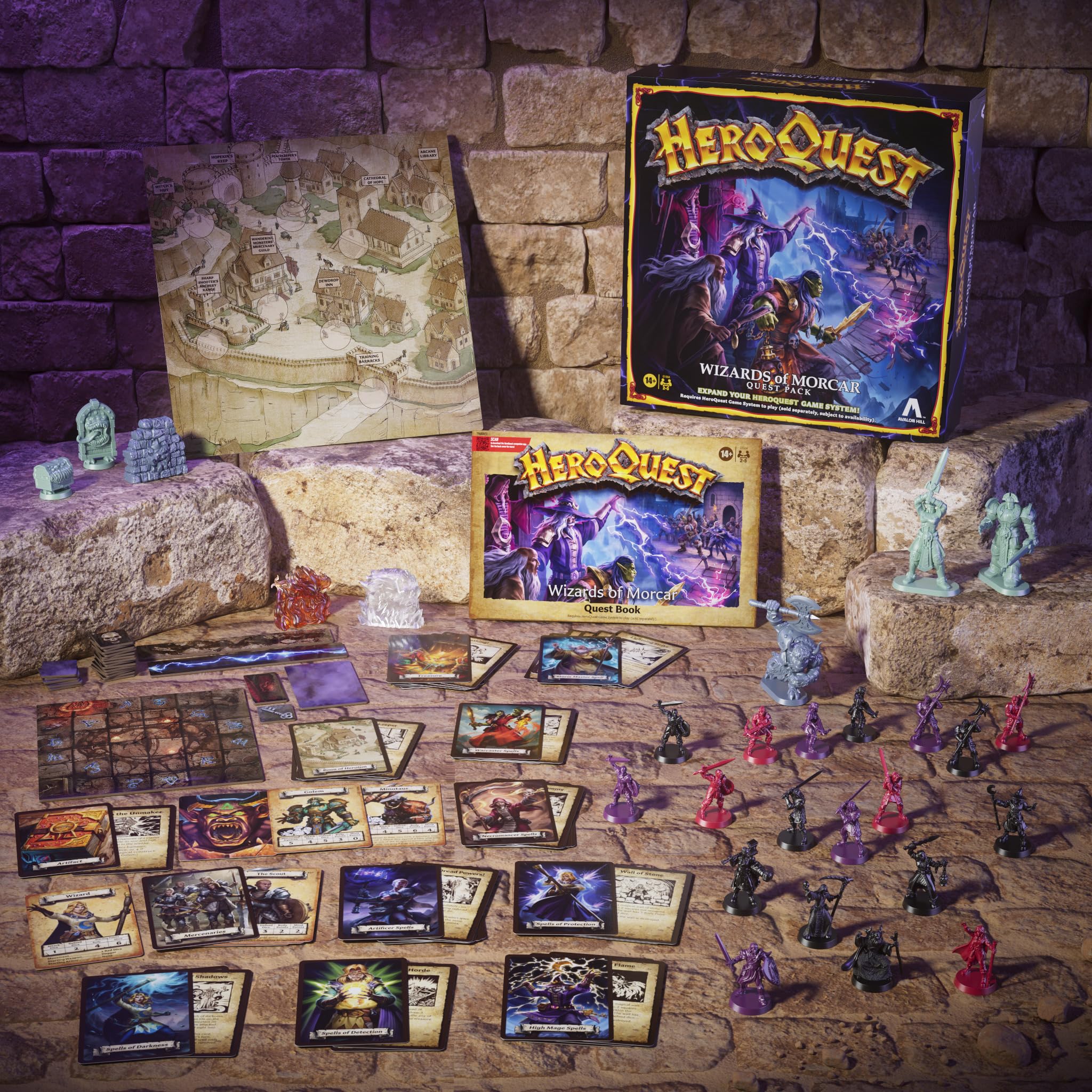Avalon Hill HeroQuest Wizards of Morcar Quest Pack | 10 Quests | 27 Miniatures | Ages 14+ 3