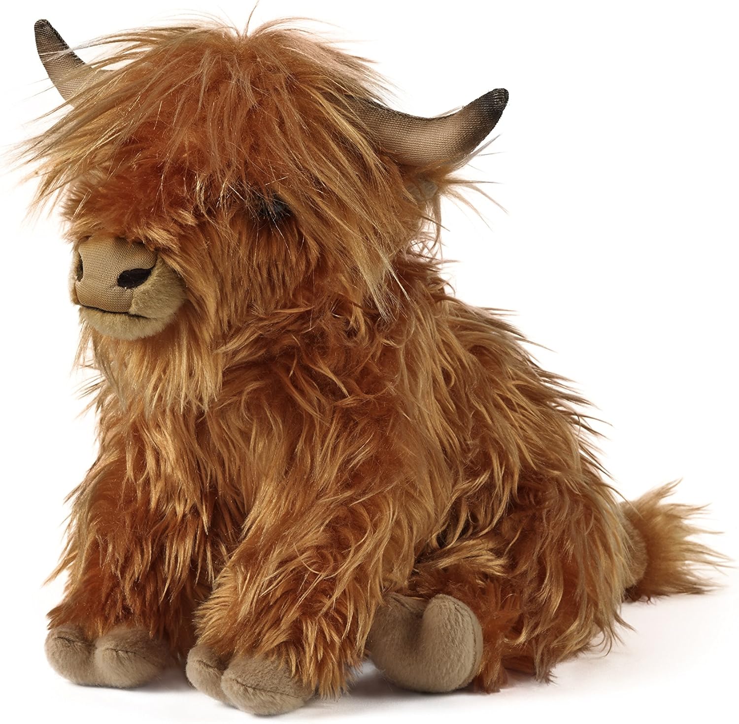 Living Nature Highland Cow Soft Toy with Sound - 30cm Plush Animal 6