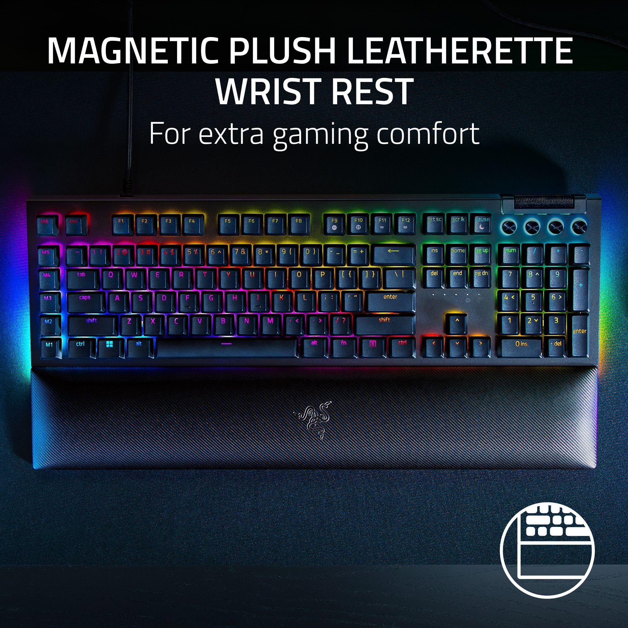 Razer BlackWidow V4 - Green Switch Mechanical Gaming Keyboard with Chroma RGB 8
