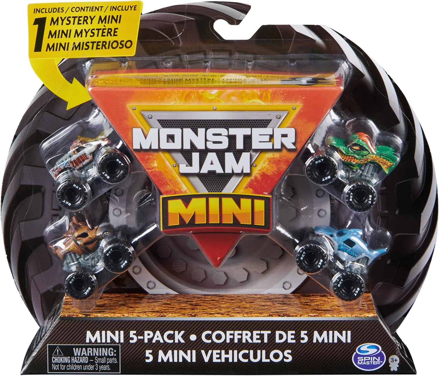 Monster Jam Mini 5-Pack with Mystery Truck - 1:87 Scale Collectible Monster Trucks 1