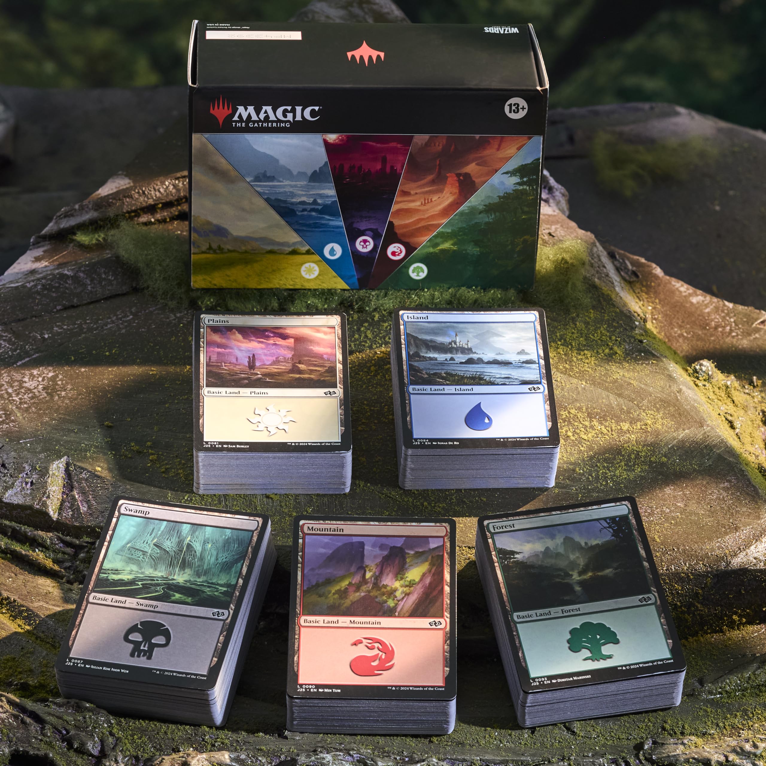 Magic: The Gathering 2025 Land Station – 400 Nonfoil Basic Lands with 15 Art Variants 5