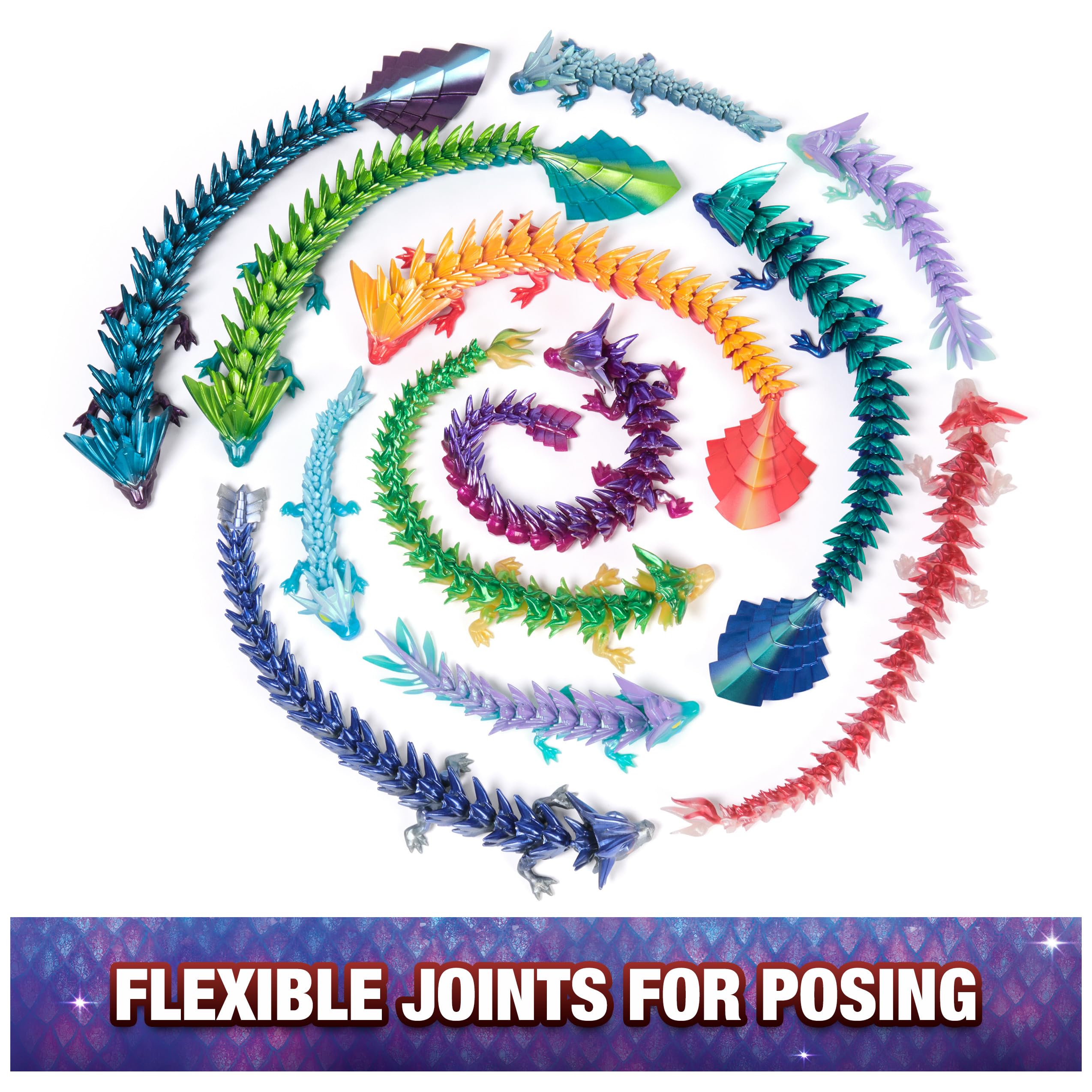 CrystaLynx Dragons - 32 cm Articulated Collectible Figure with Crystal Egg (Random Assortment) 9