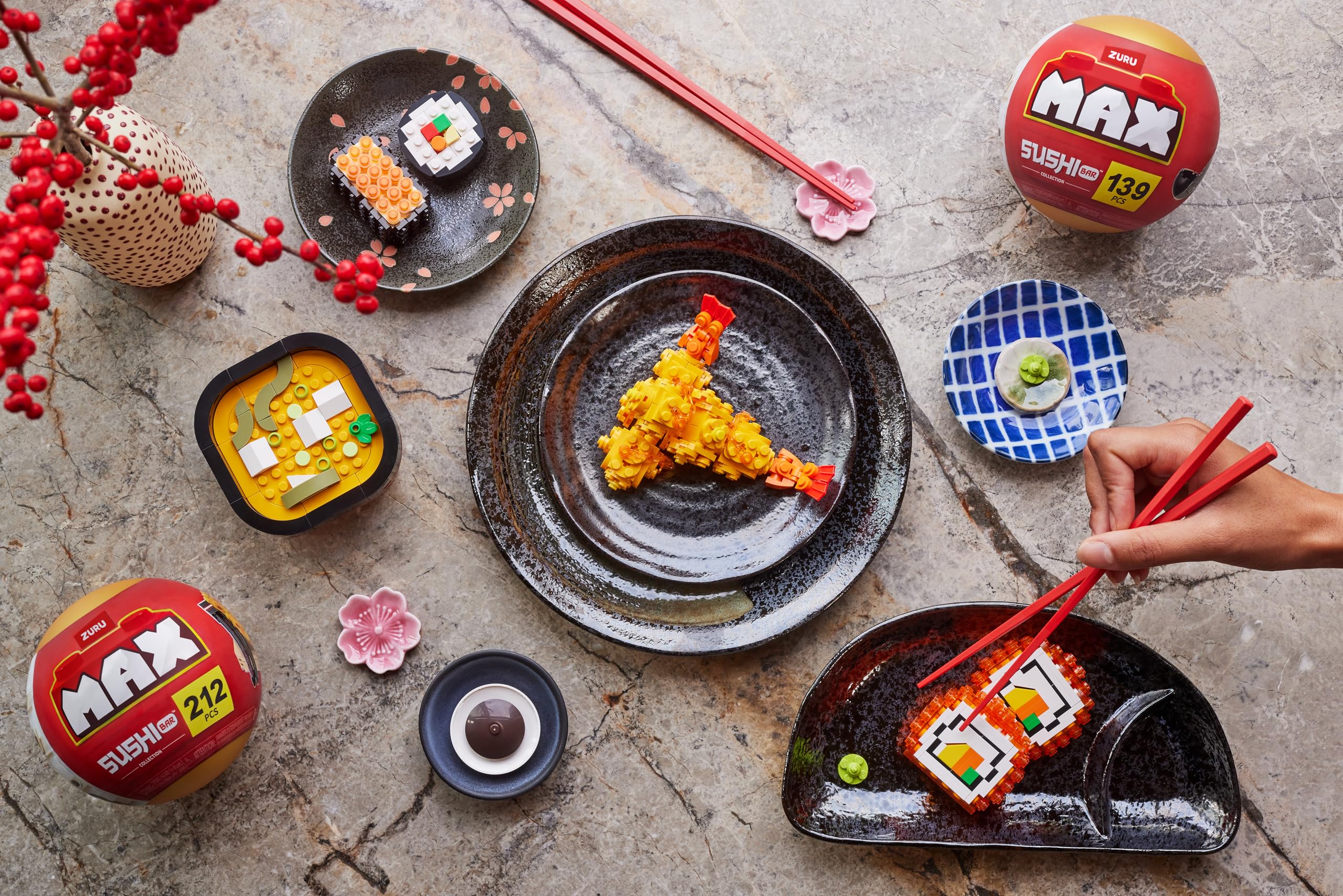 Max Build More Sushi Bar Collection - California Roll Building Set | 181 Pieces | Ages 8+ 6