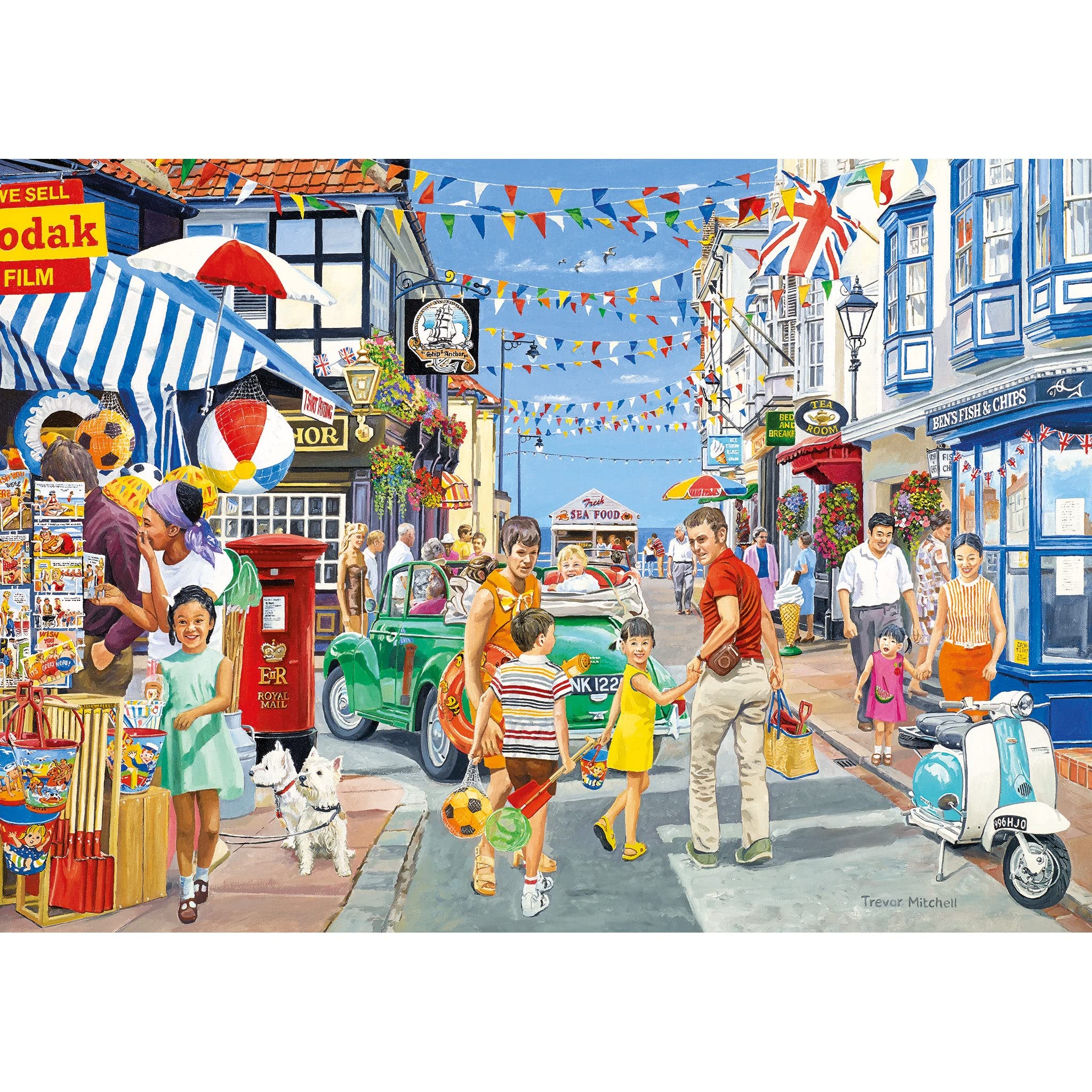 Gibsons Wish You Were Here - Four 500 Piece Jigsaw Puzzle Set for Adults 3