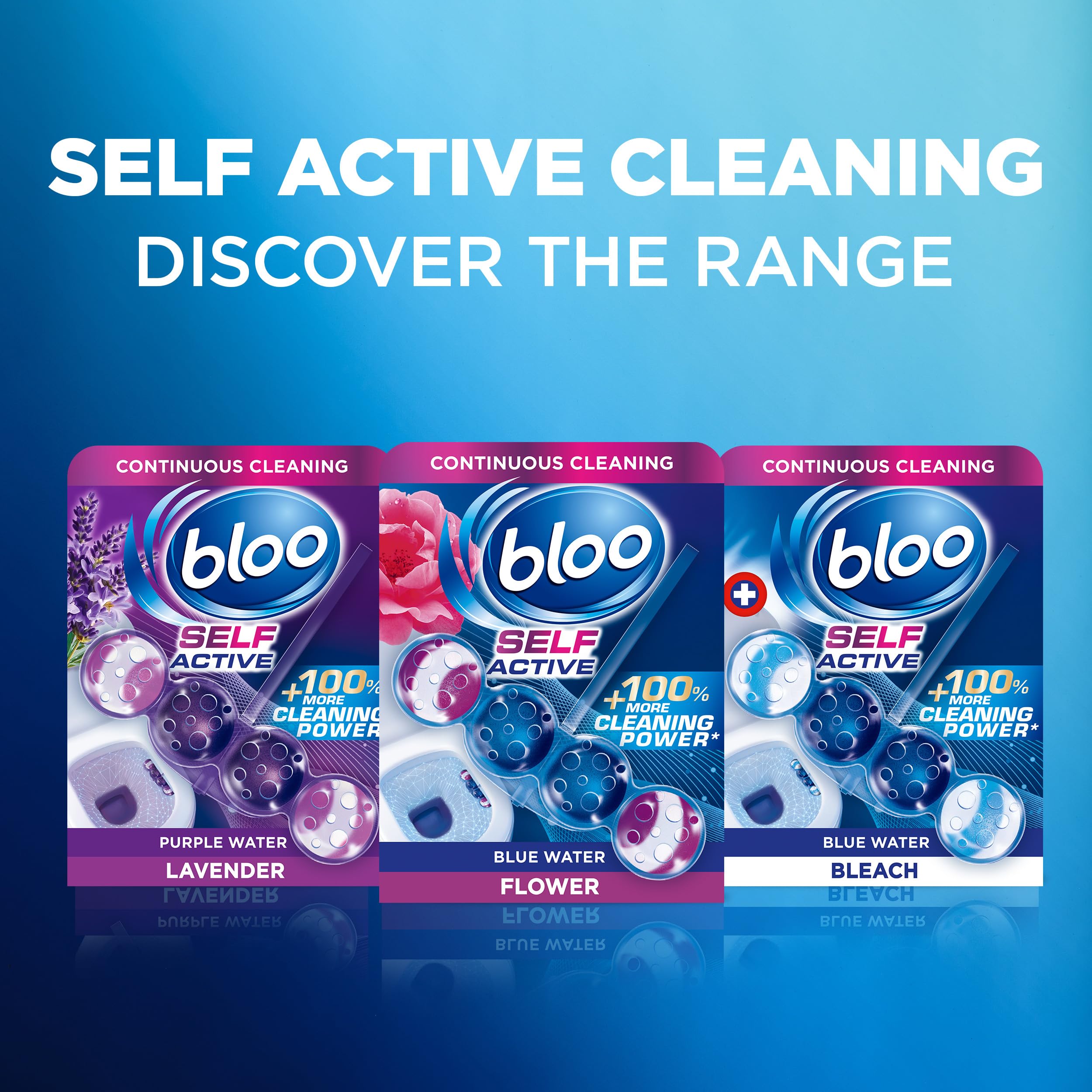 Bloo Self Active Toilet Rim Block and Bowl Cleaner with Lavender Scent | Pack of 2 8