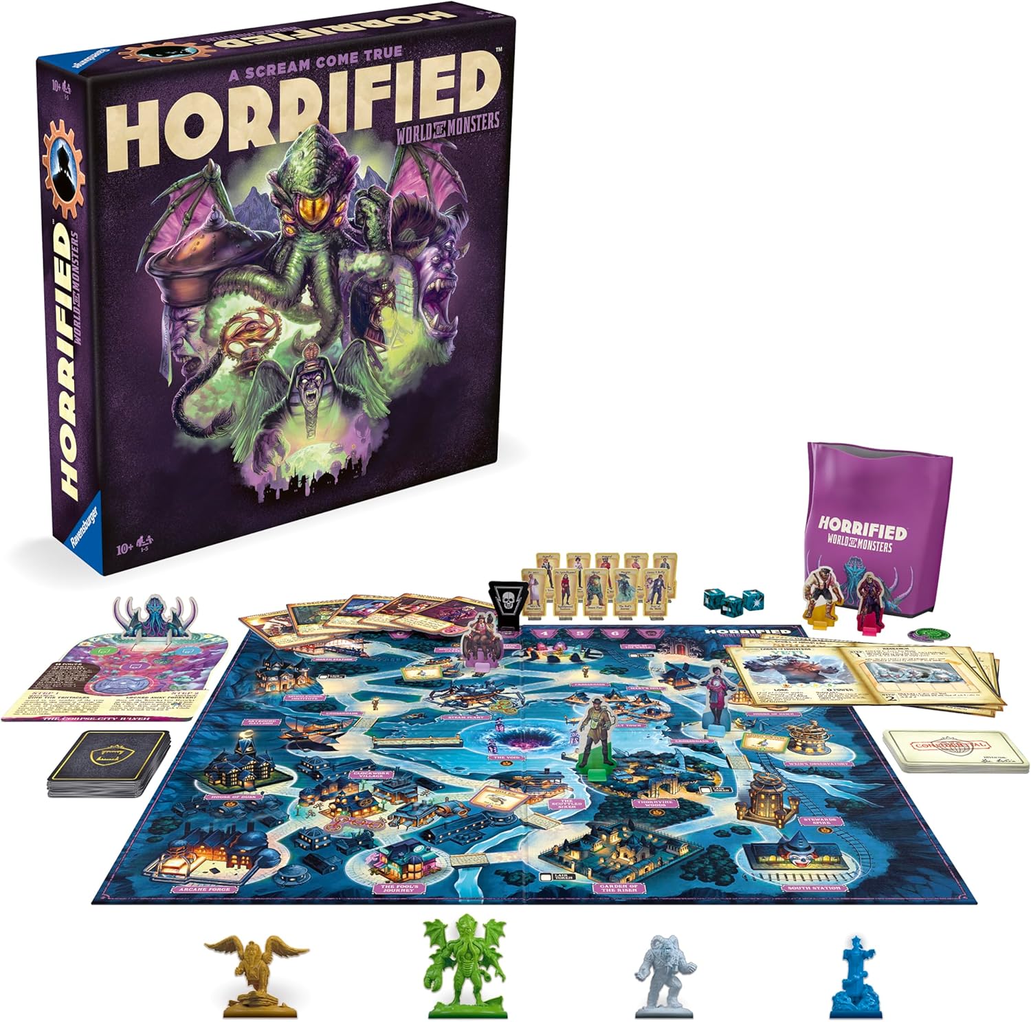 Ravensburger Horrified: World of Monsters Immersive Strategy Board Game 7