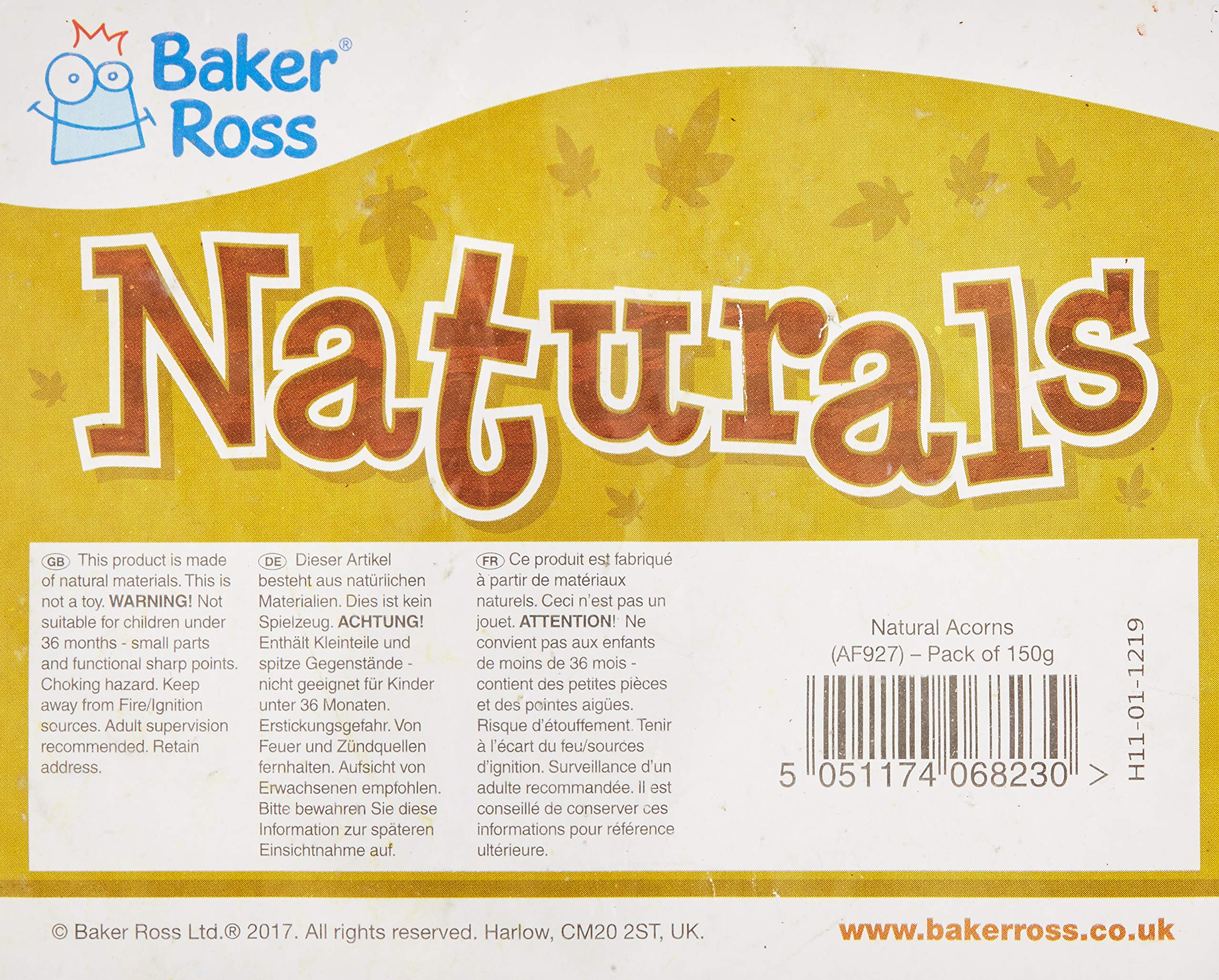Baker Ross Natural Acorns Value Pack (50 Count) - Real Wood Crafts for Kids & Adults 3