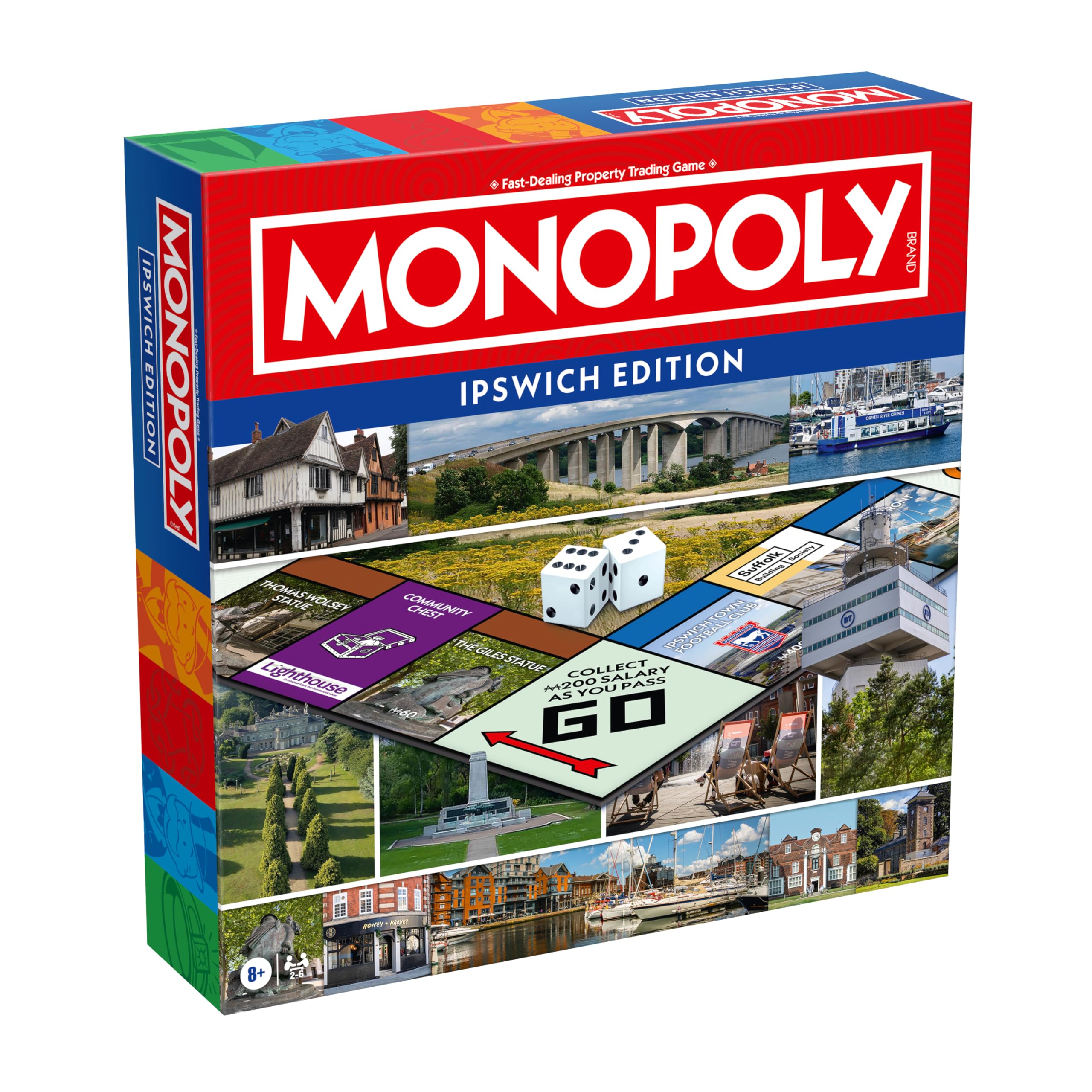 Winning Moves Ipswich Monopoly Board Game | Standard Edition | 2-6 Players | Ages 8+