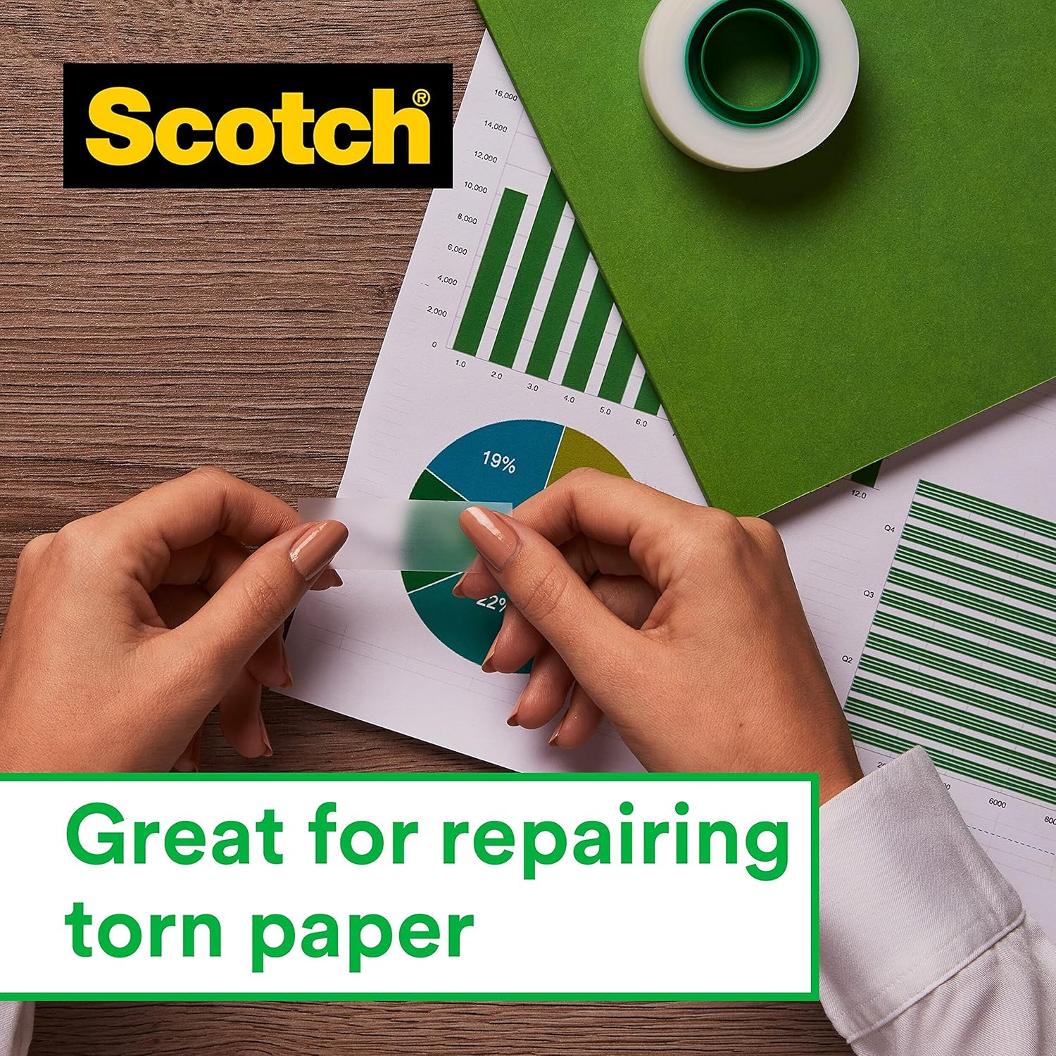 Scotch Magic Invisible Tape - 1 Roll, 19 mm x 33 m - General Purpose Sticky Tape for Document Repair, Labelling & Sealing 8