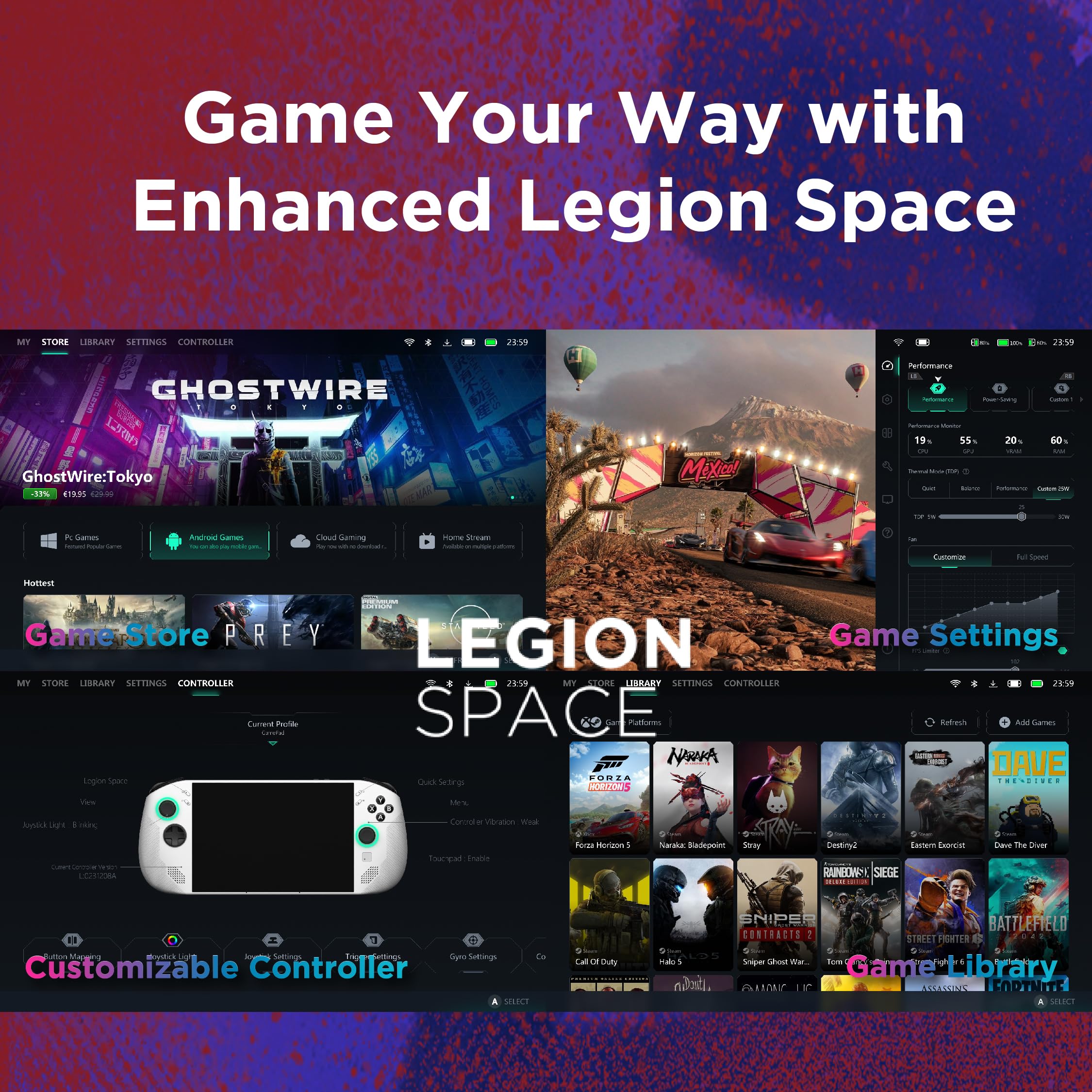 Lenovo Legion Go S Gaming Console | 8" WUXGA Touch Display | 120Hz | AMD Ryzen Z1 Extreme | 16GB RAM | 512GB SSD | Windows 11 | Glacier White 9