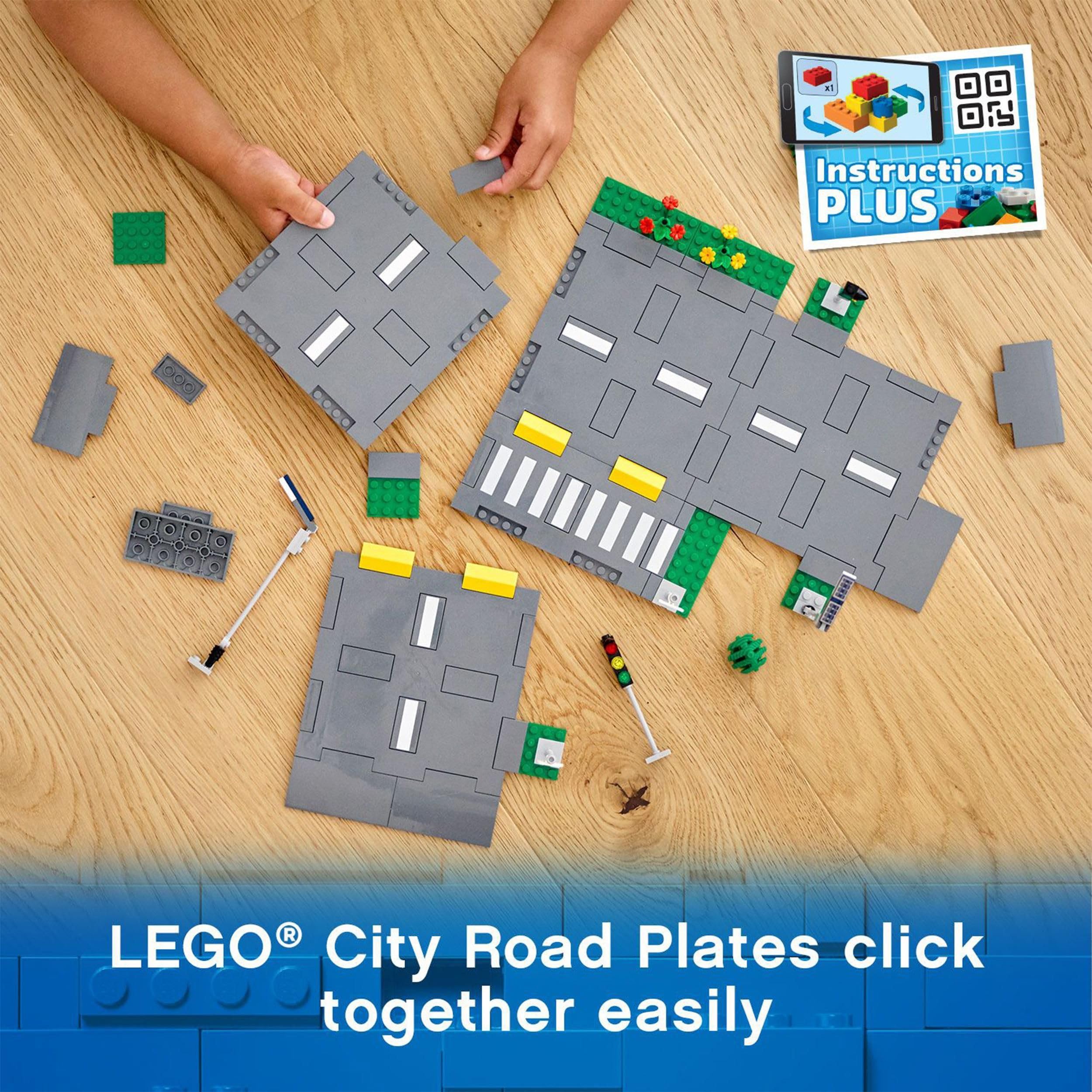LEGO City Road Plates Building Set 60304 with Traffic Lights and Glow in the Dark Bricks | Ages 5+ 5