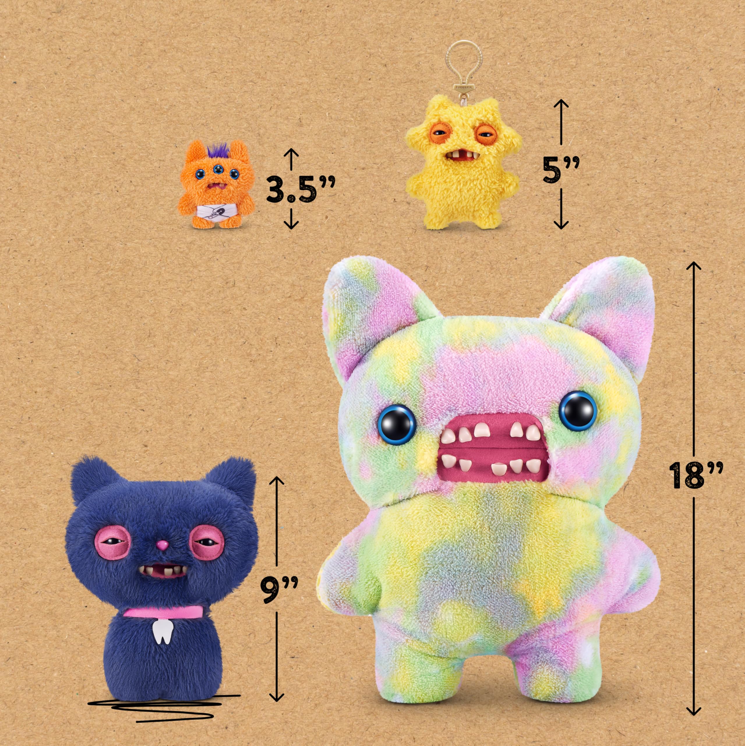 Fuggler Alley Cats 9-Inch Plush Toy (Cheezee) Grey by ZURU – Funny Ugly Mon 9