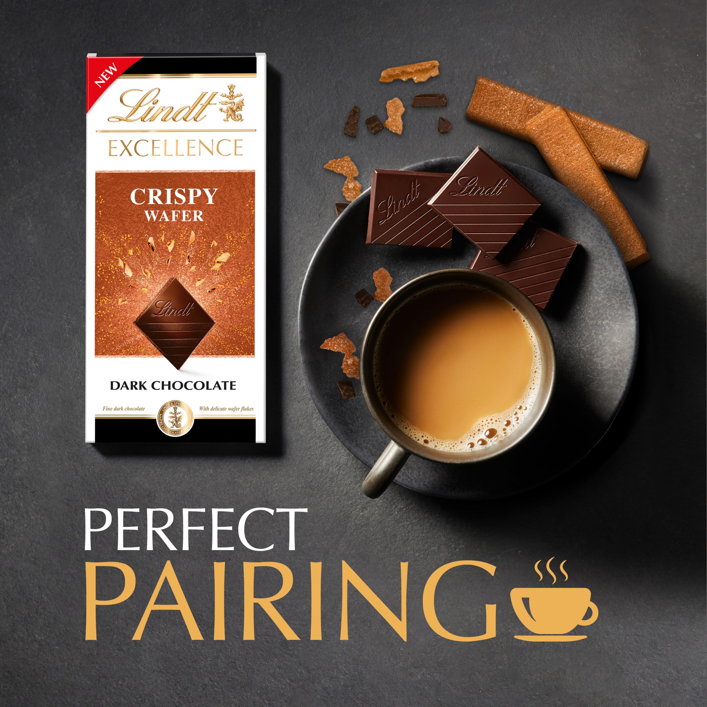 Lindt Excellence Dark Chocolate Crispy Wafer Bar 100g 6