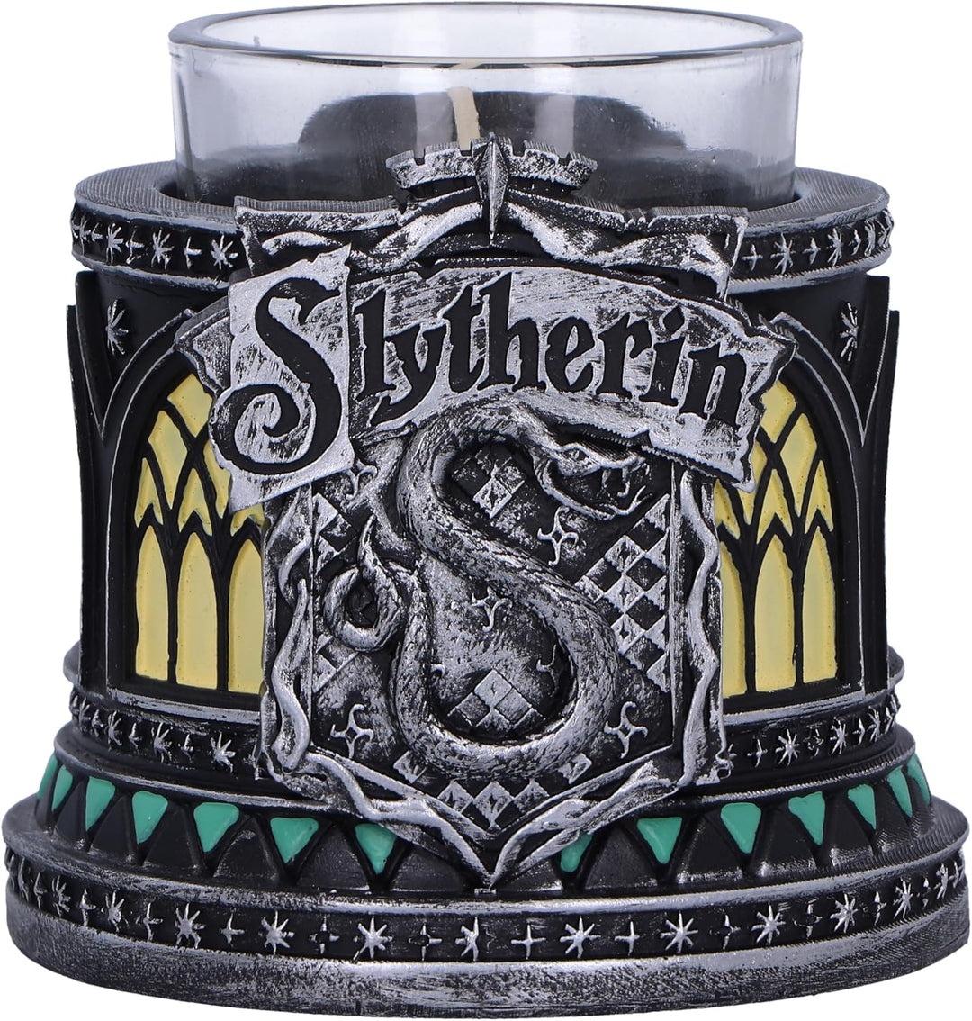 Nemesis Now Harry Potter Slytherin Tea Light Holder 7.5cm, Resin, Silver, Offici