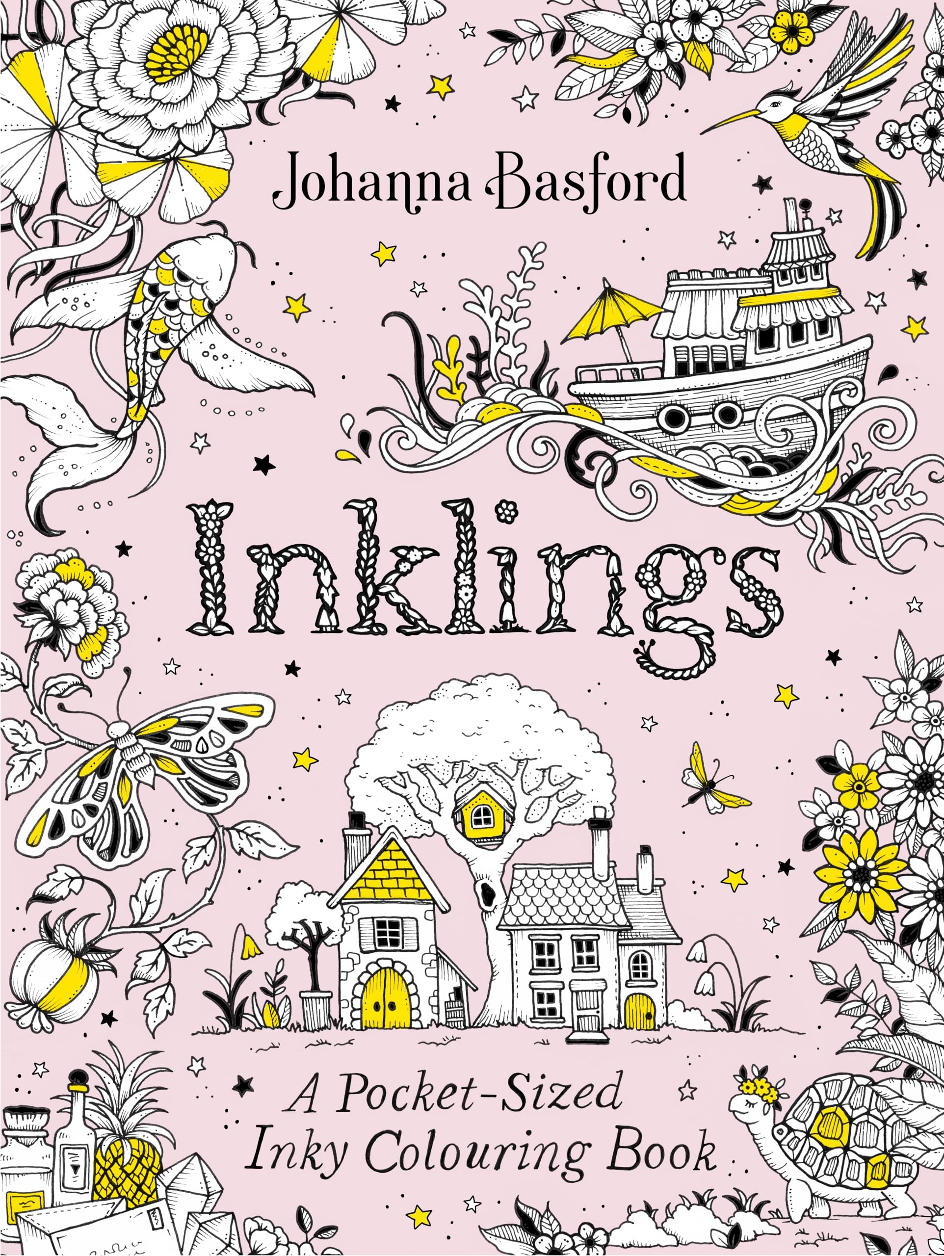Ebury Press Inklings: A Pocket-Sized Inky Colouring Book - Johanna Basford | 80 Pages