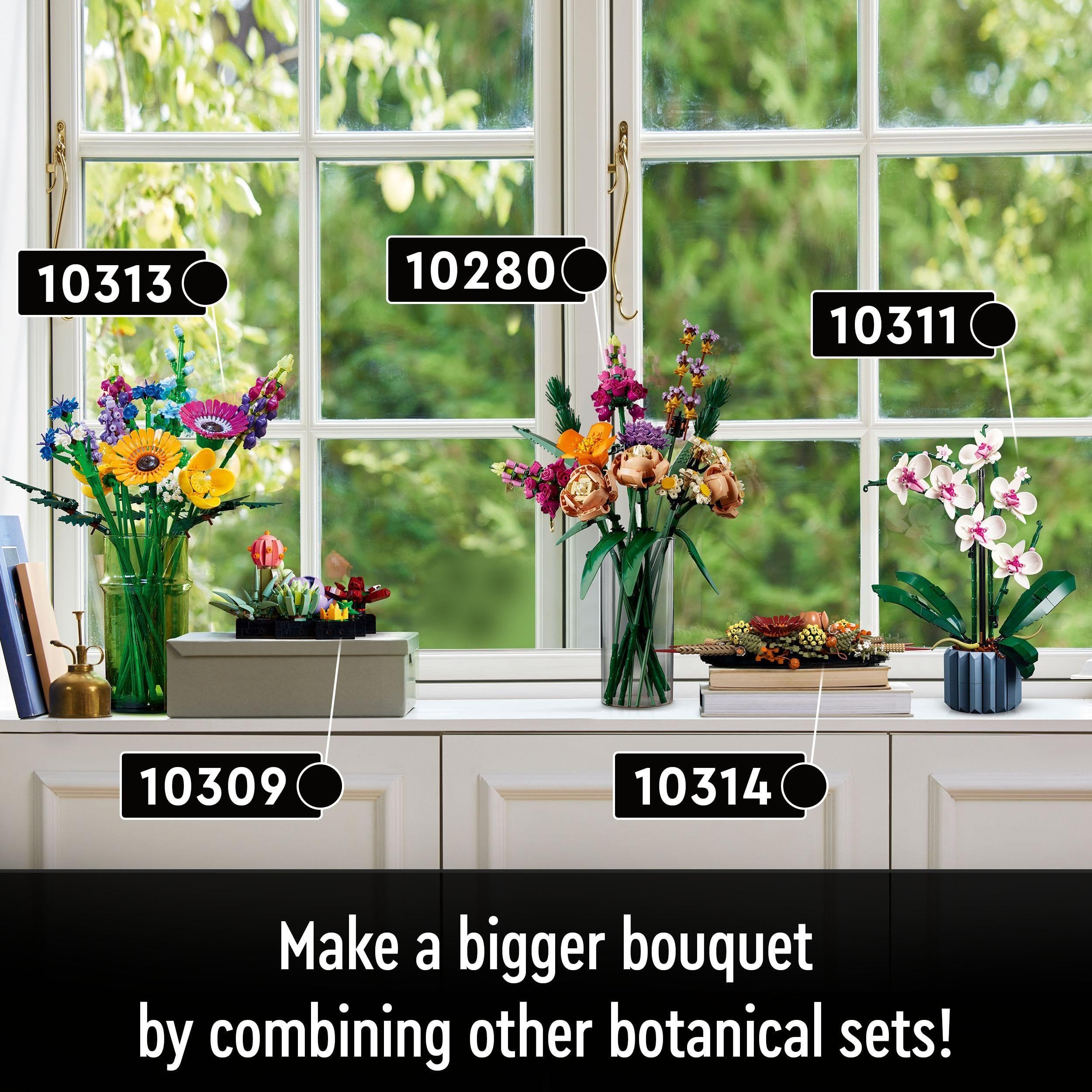 LEGO Icons Wildflower Bouquet 10313 - Adult Building Set with 8 Flower Species 8