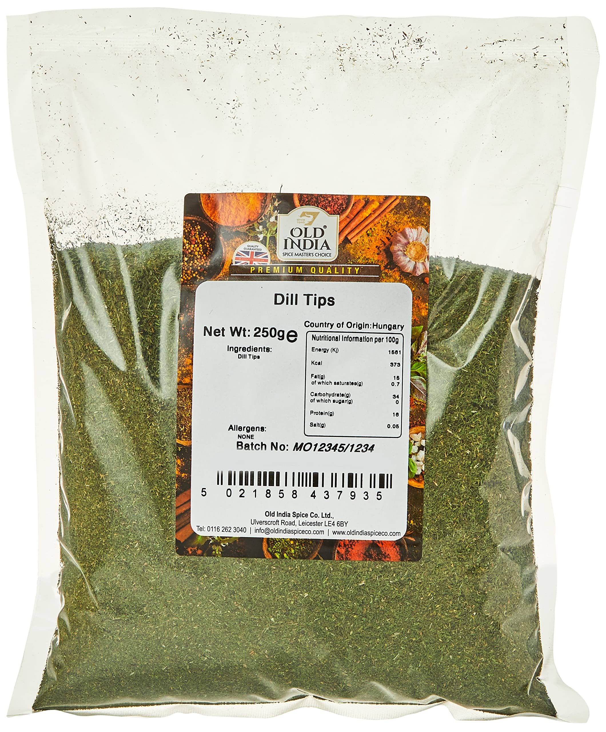 Old India Dill Tips Powder - 250g Natural Whole Spice for Curries and Soups