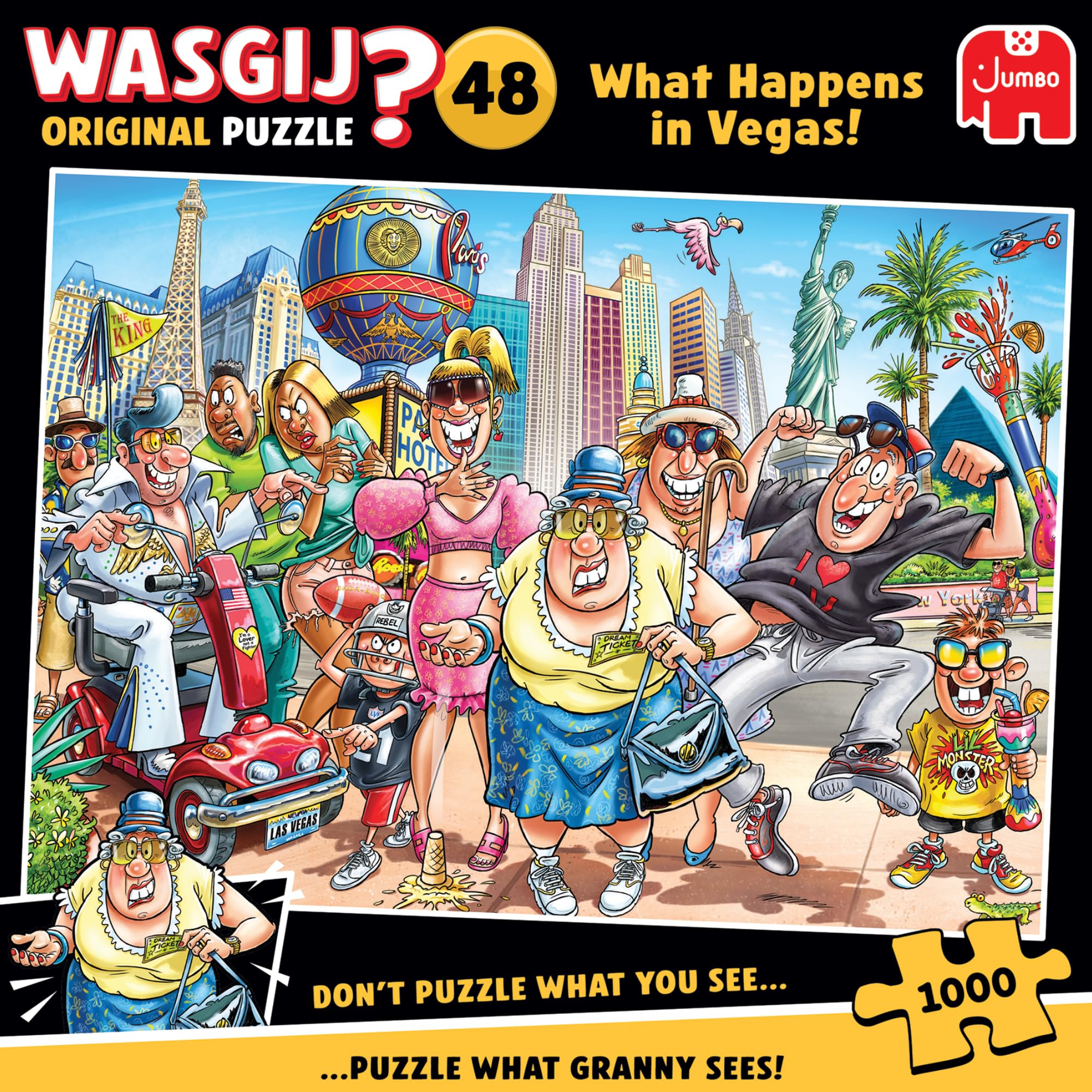 Wasgij Original 48 What Happens in Vegas! - 1000 Piece Jigsaw Puzzle | Adult