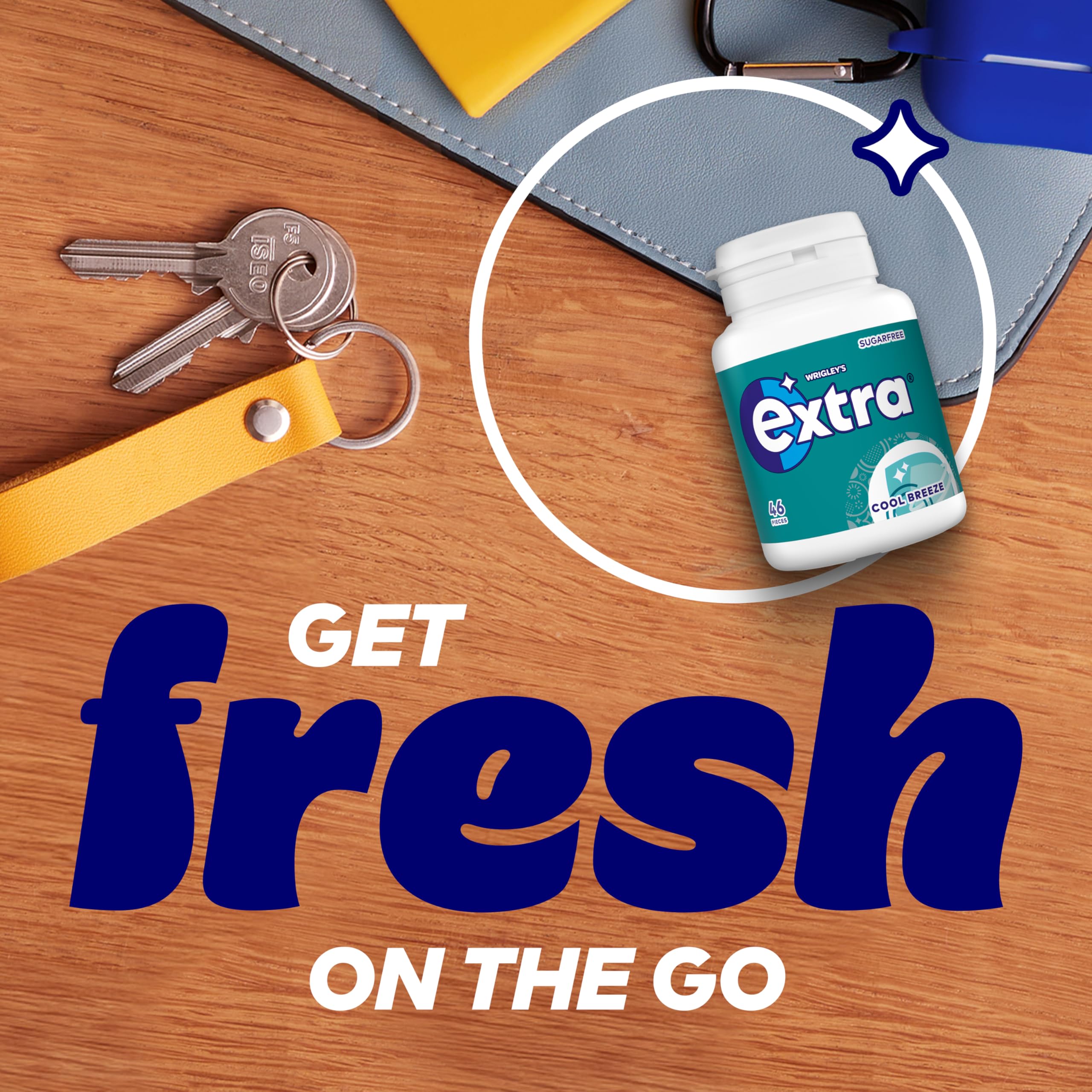 Extra Chewing Gum - Cool Breeze Mint Flavour, Sugar Free | 46 Pieces Bottle 4
