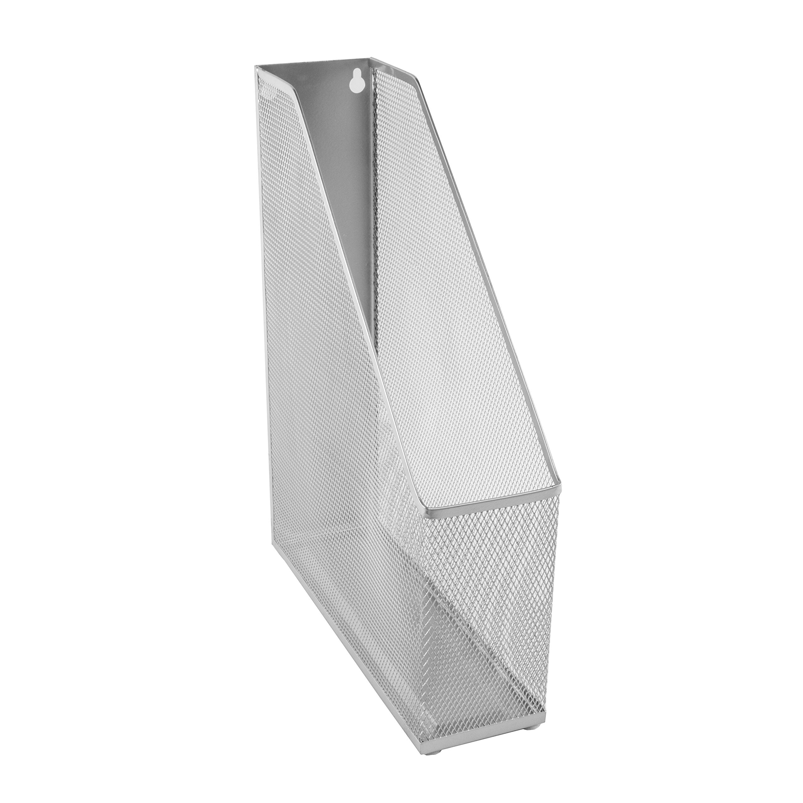 Osco Wiremesh Magazine Rack - High-Density Steel Storage | Silver | Freestanding