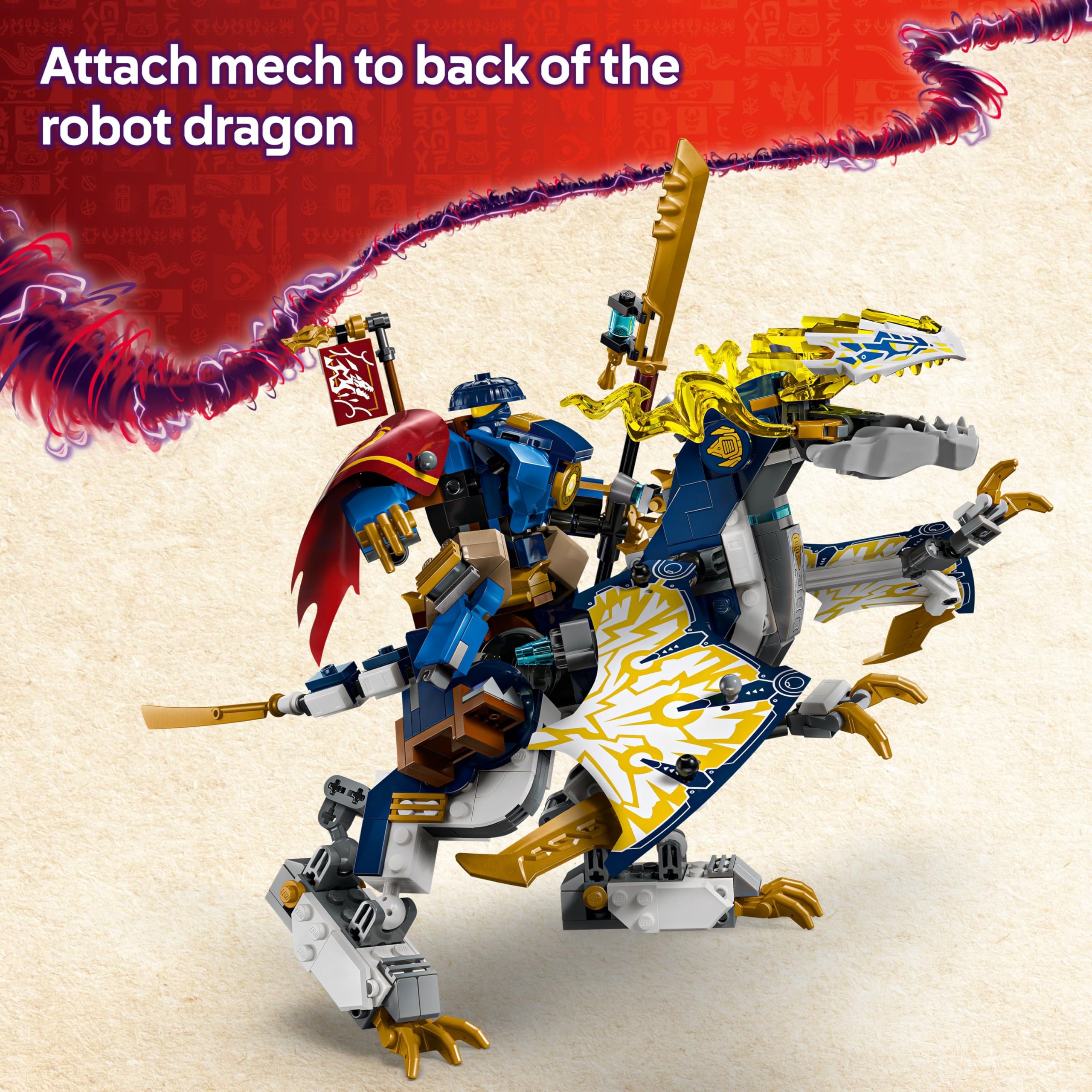 LEGO NINJAGO Rogue's Mech Dragon Rider Playset | Model 71843 | Ages 8+ 3