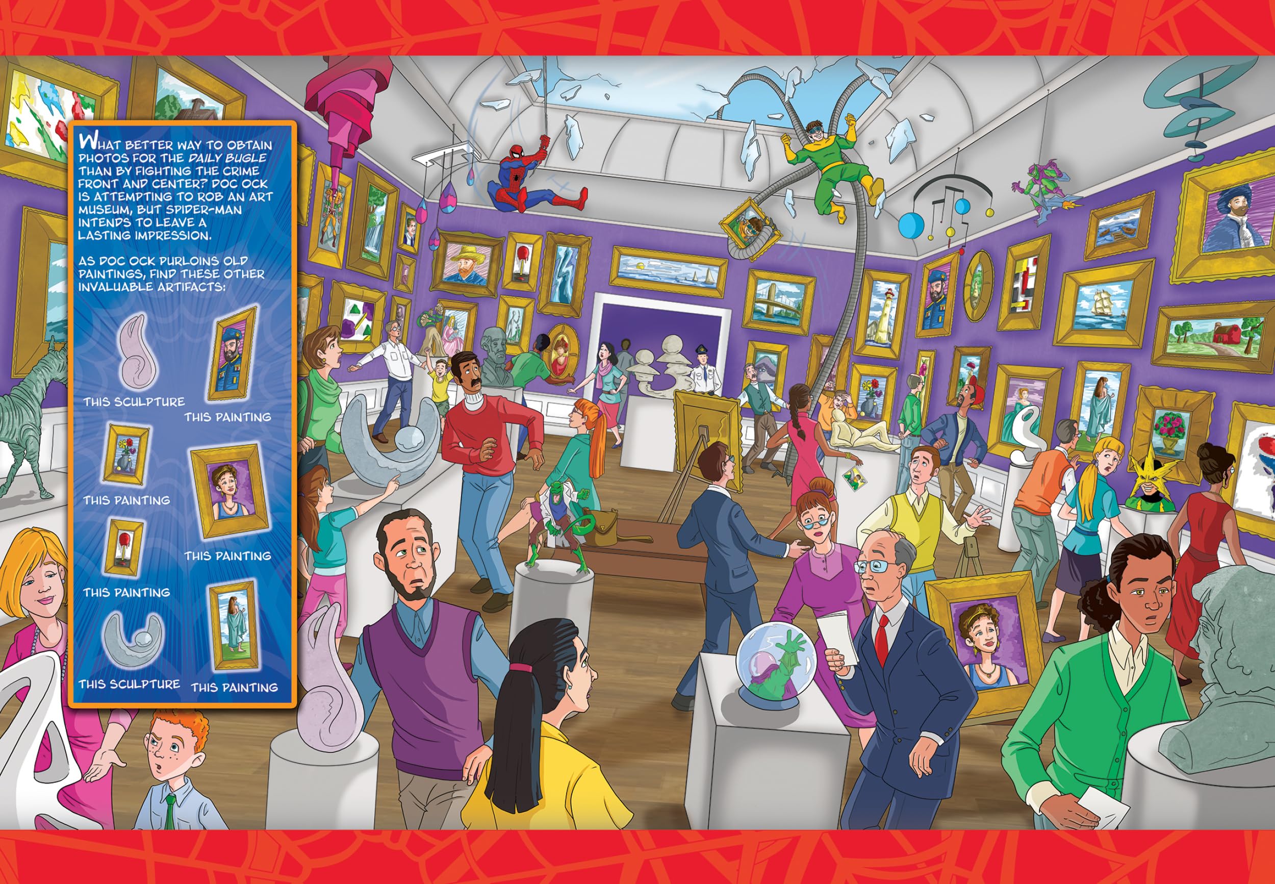 PI Kids Marvel Spider-Man Look & Find 3D Book - Ages 4-8